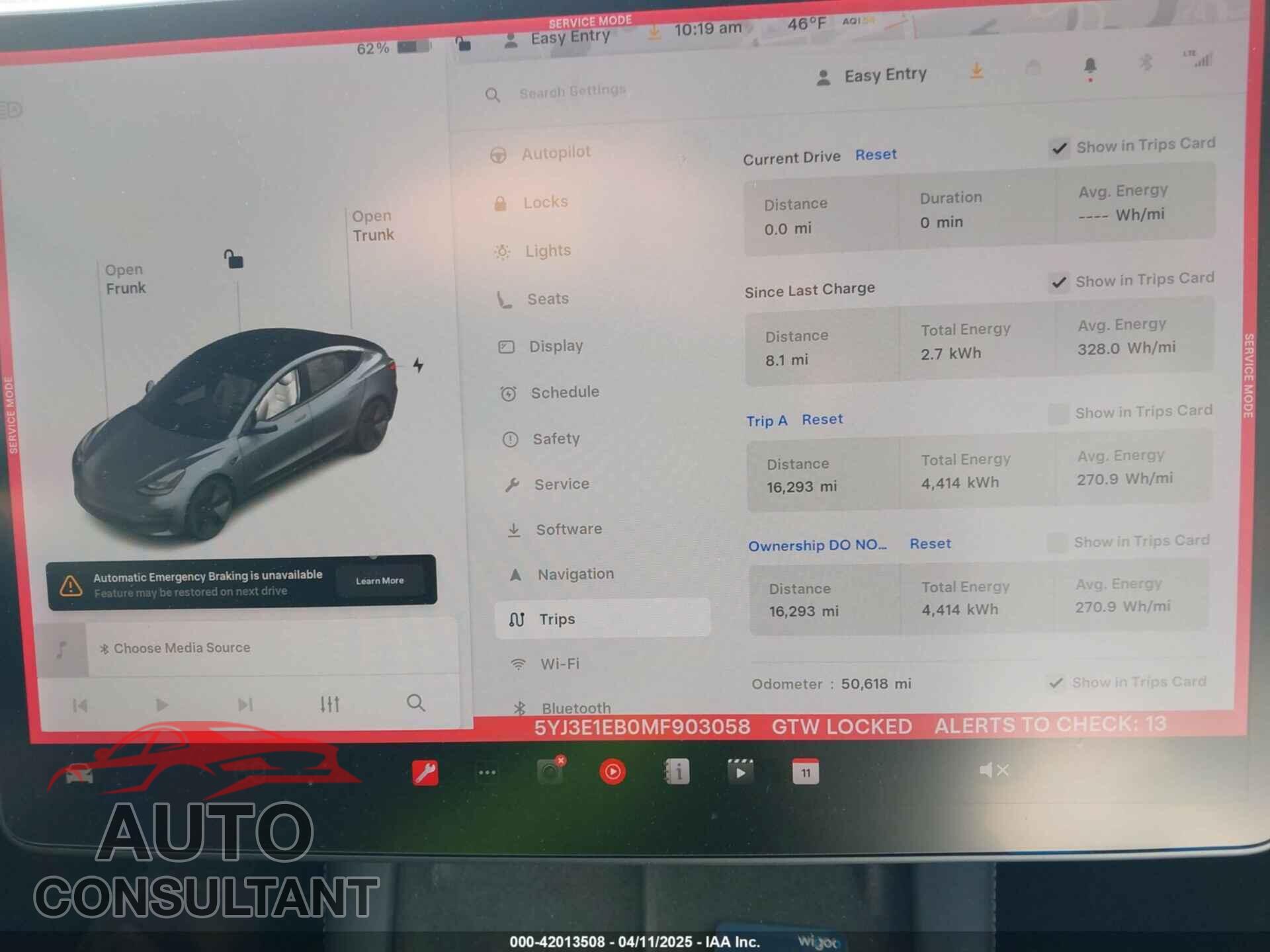 TESLA MODEL 3 2021 - 5YJ3E1EB0MF903058