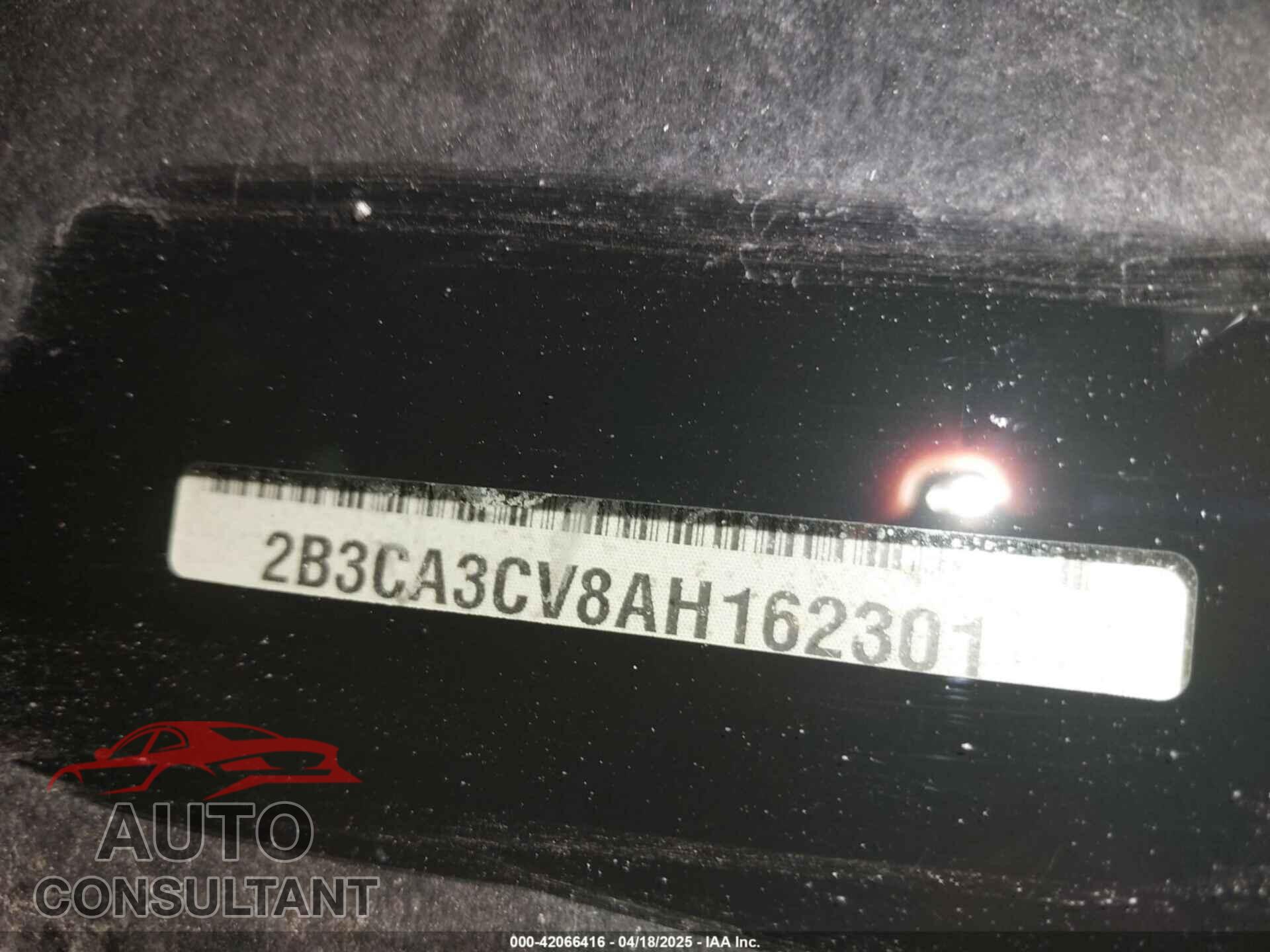 DODGE CHARGER 2010 - 2B3CA3CV8AH162301