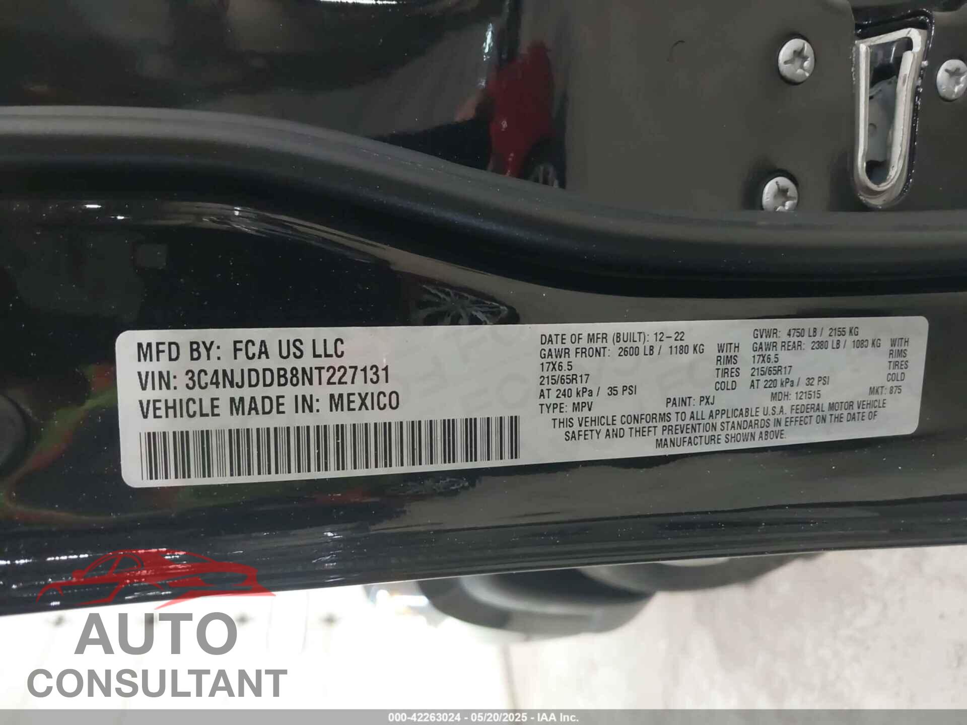 JEEP COMPASS 2022 - 3C4NJDDB8NT227131