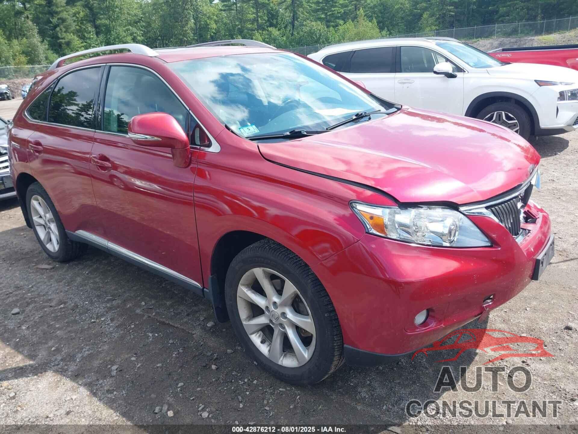 LEXUS RX 350 2011 - 2T2BK1BA6BC091925