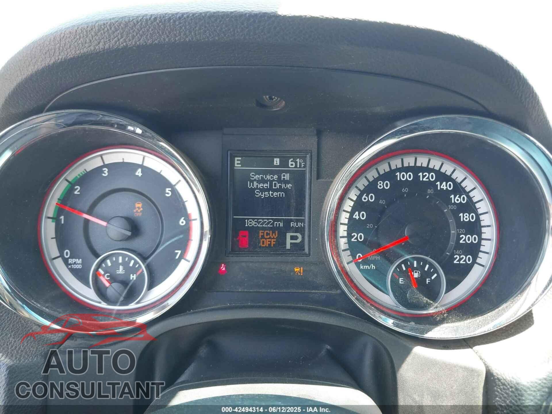 DODGE DURANGO 2012 - 1C4SDJET6CC197927