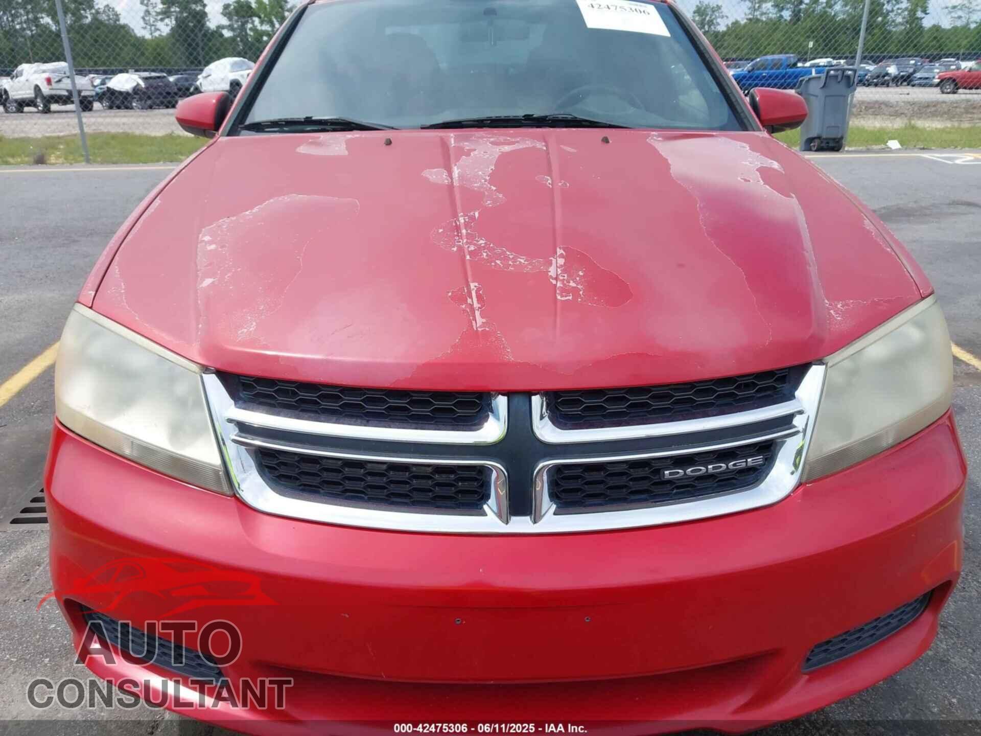 DODGE AVENGER 2012 - 1C3CDZCB5CN112128