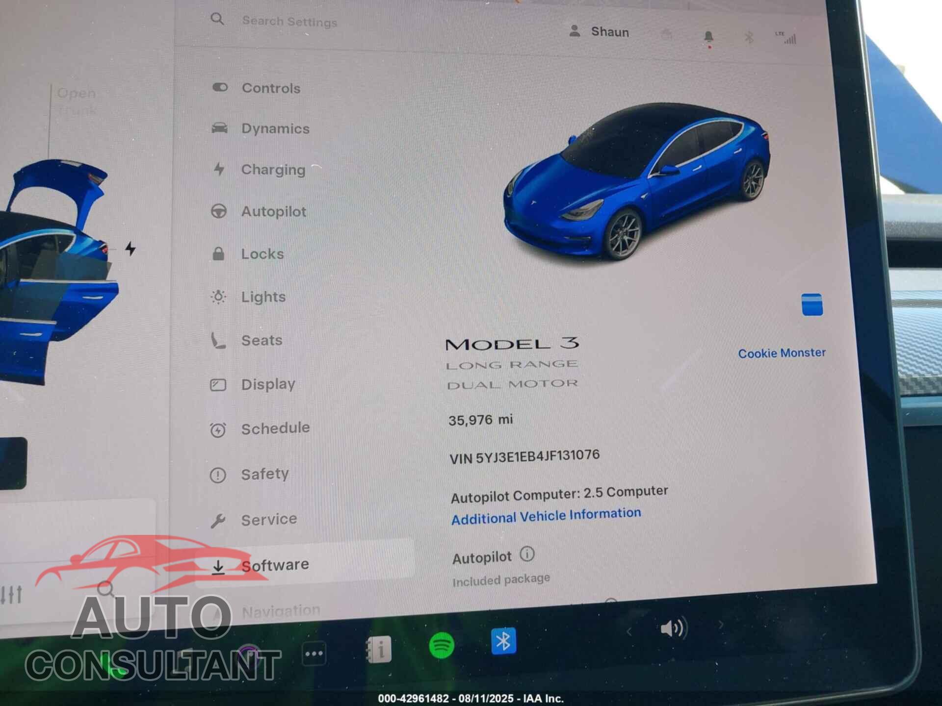TESLA MODEL 3 2018 - 5YJ3E1EB4JF131076