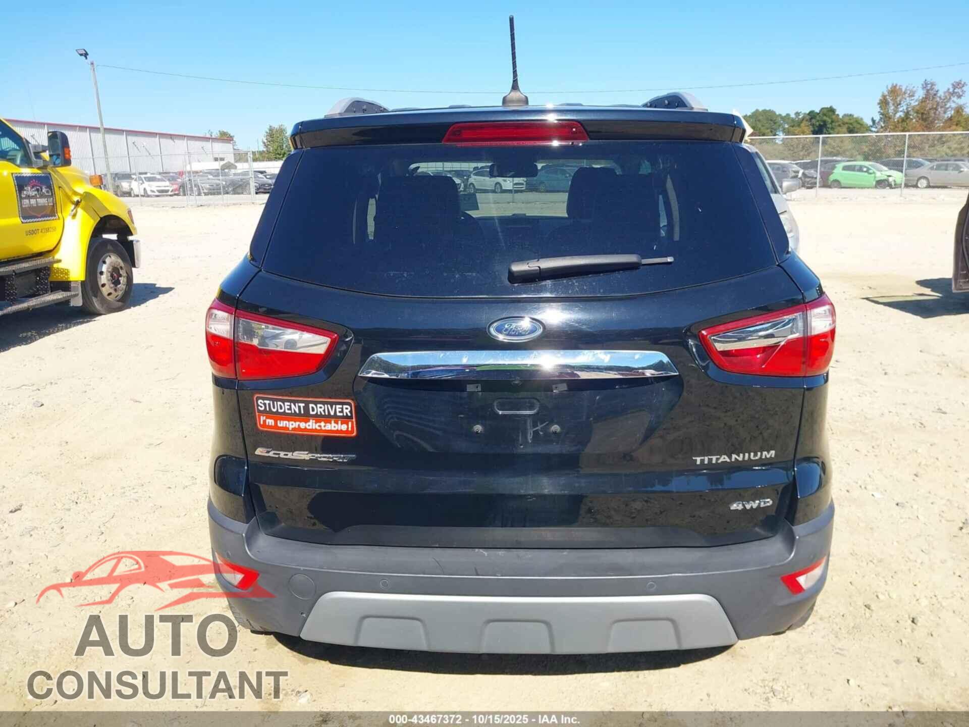 FORD ECOSPORT 2019 - MAJ6S3KL2KC274370