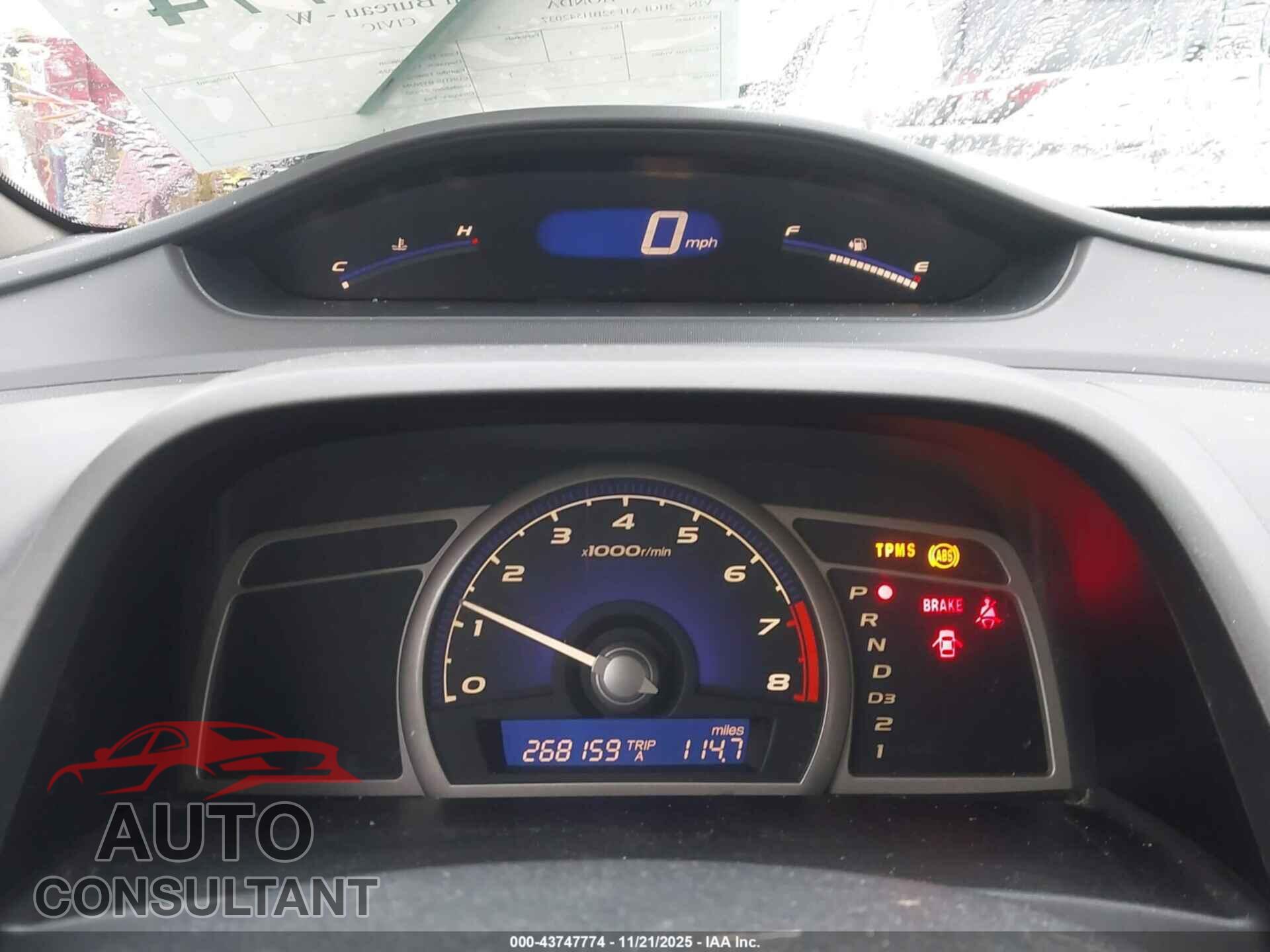 HONDA CIVIC 2011 - 2HGFA1F52BH542037