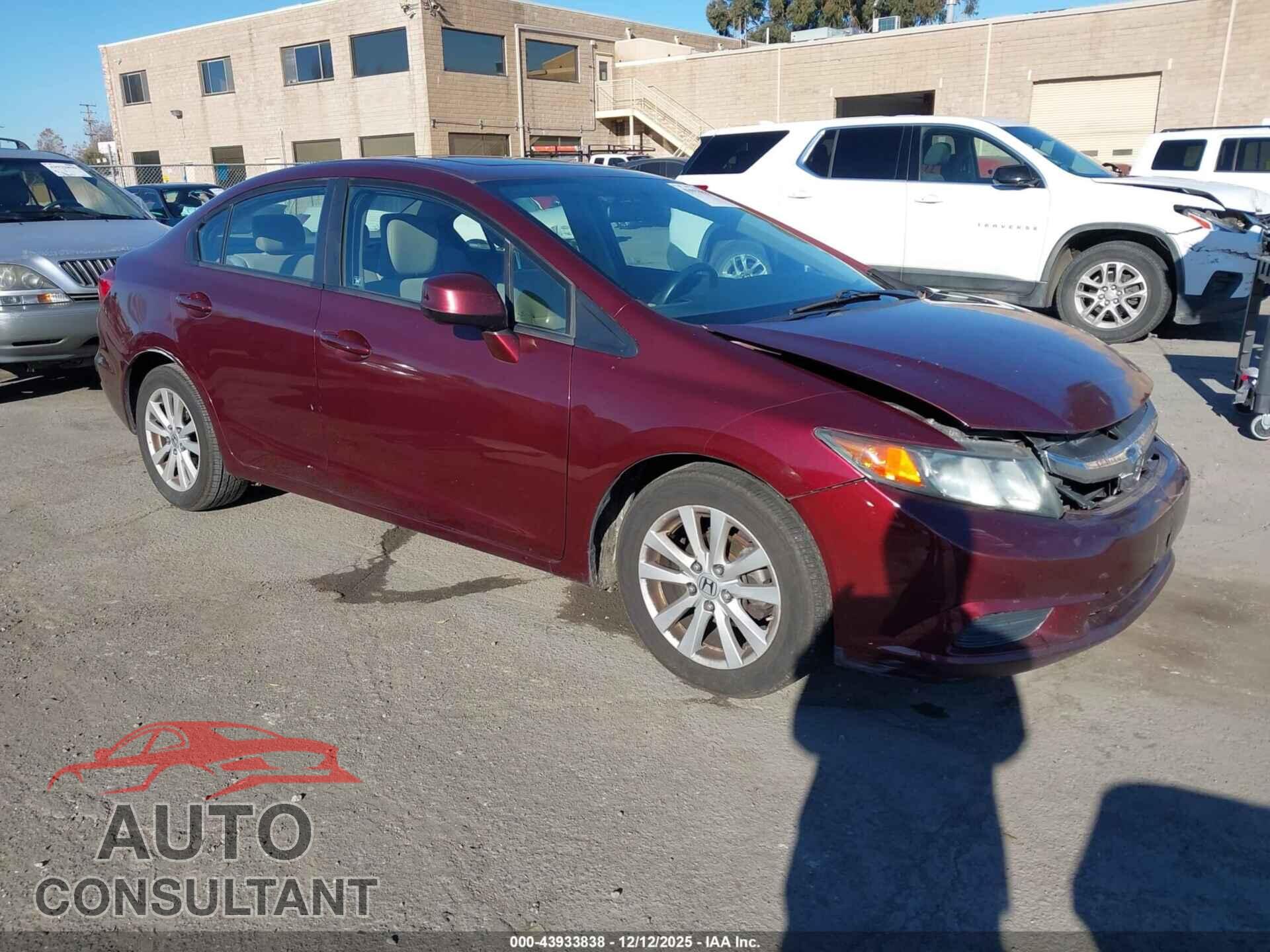 HONDA CIVIC 2012 - 2HGFB2F86CH514935