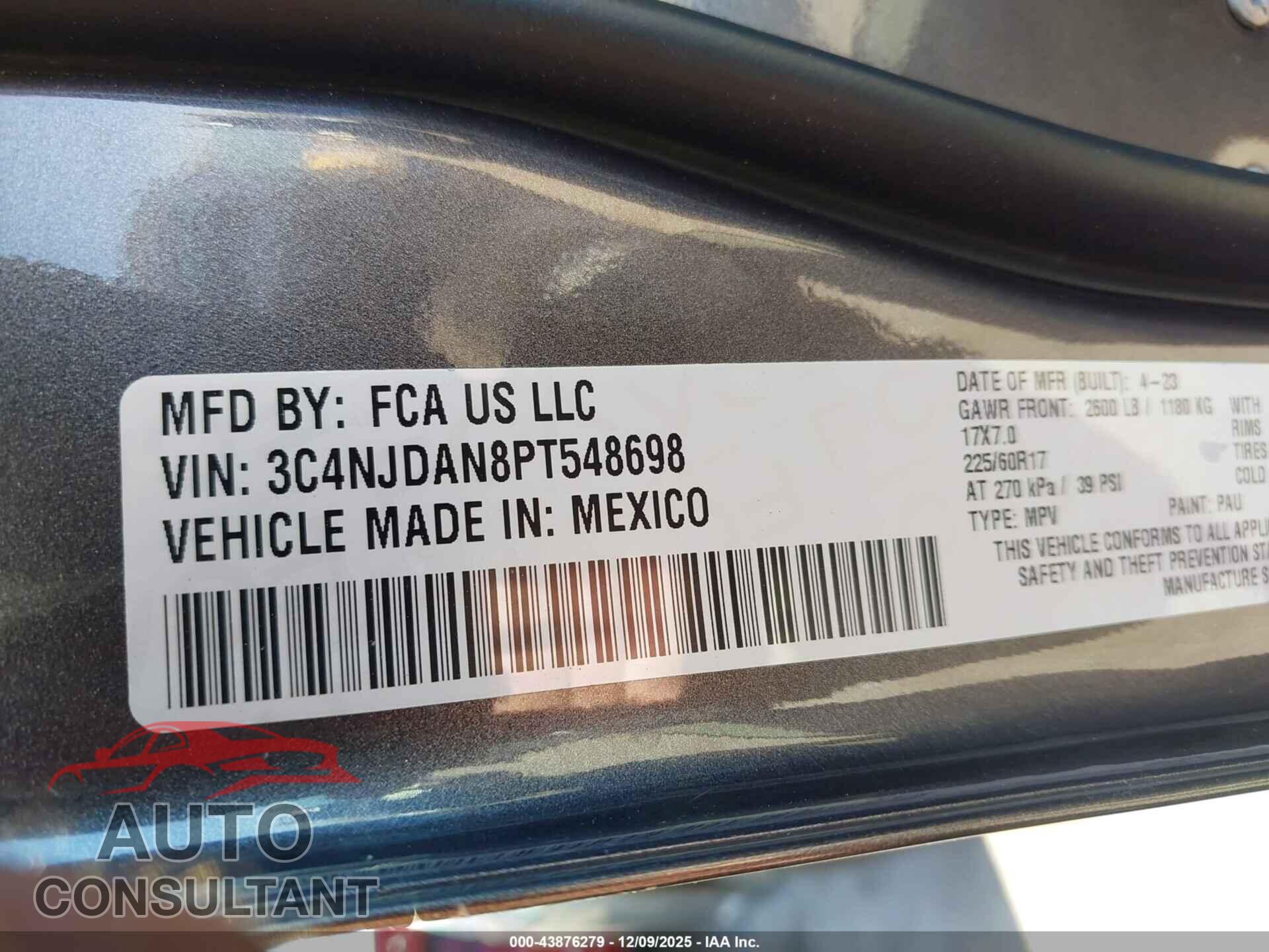 JEEP COMPASS 2023 - 3C4NJDAN8PT548698
