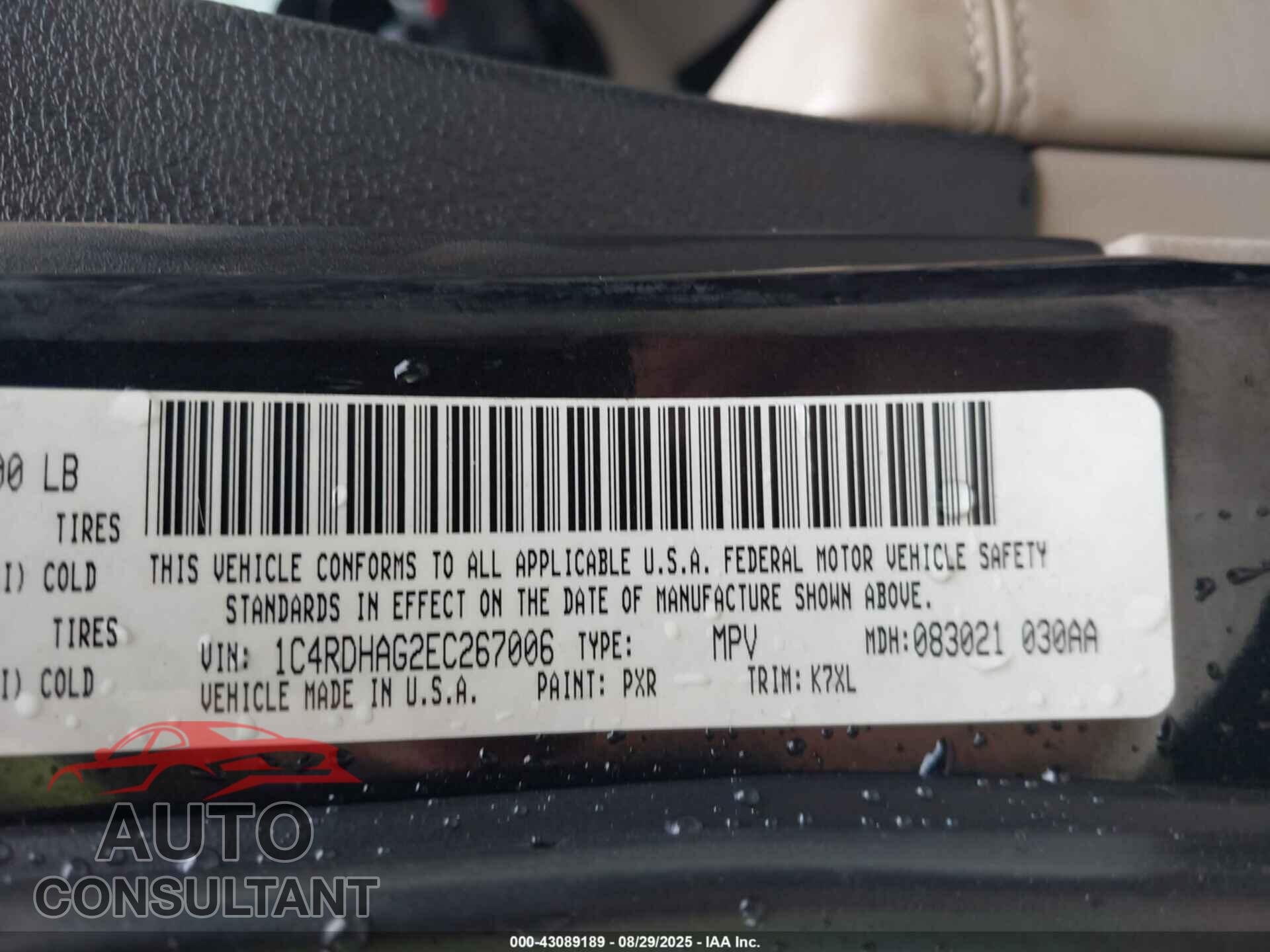 DODGE DURANGO 2014 - 1C4RDHAG2EC267006