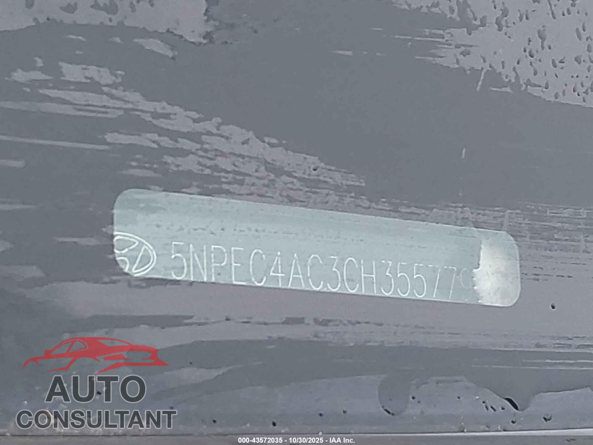 HYUNDAI SONATA 2012 - 5NPEC4AC3CH355779