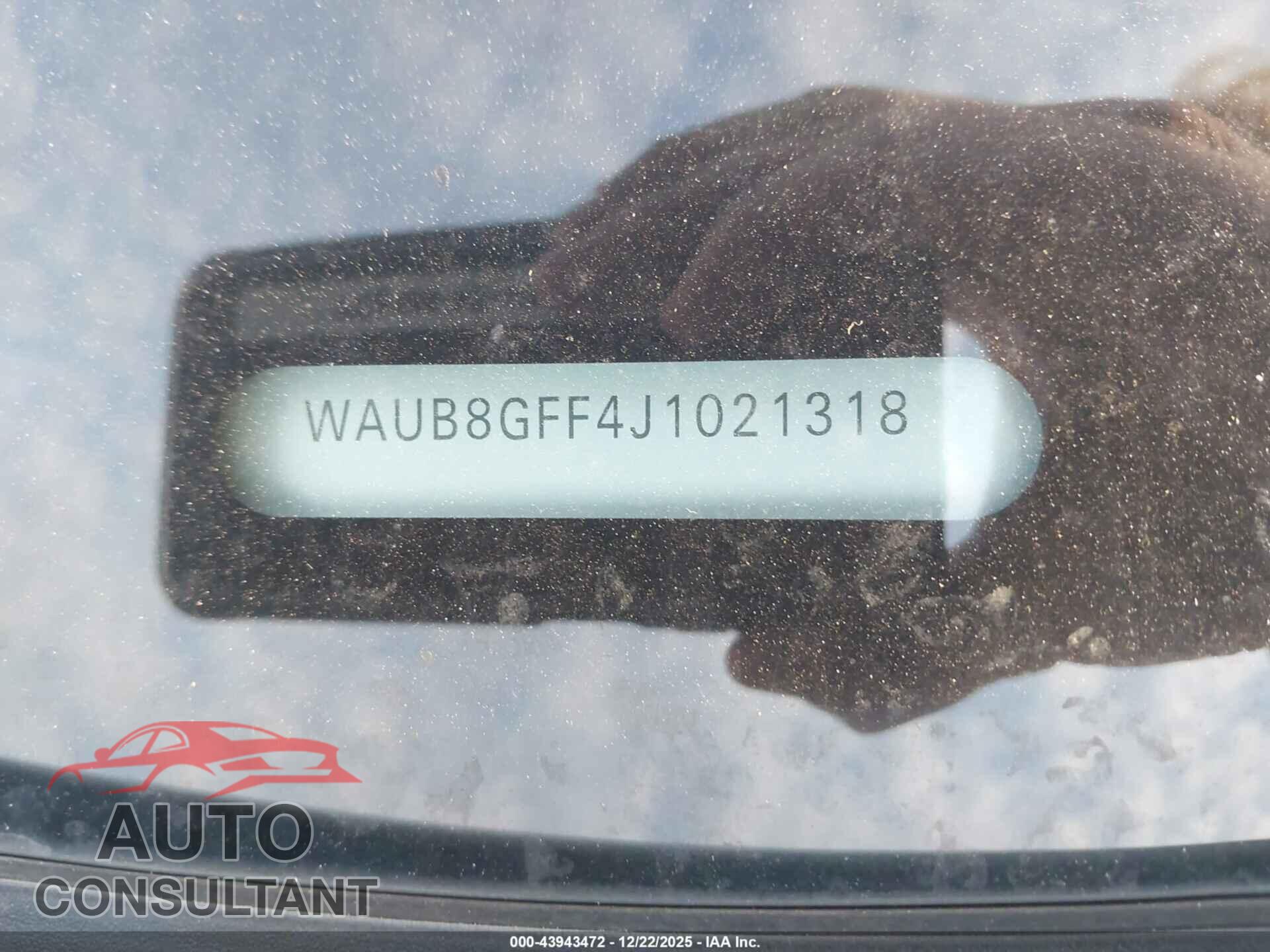AUDI A3 2018 - WAUB8GFF4J1021318