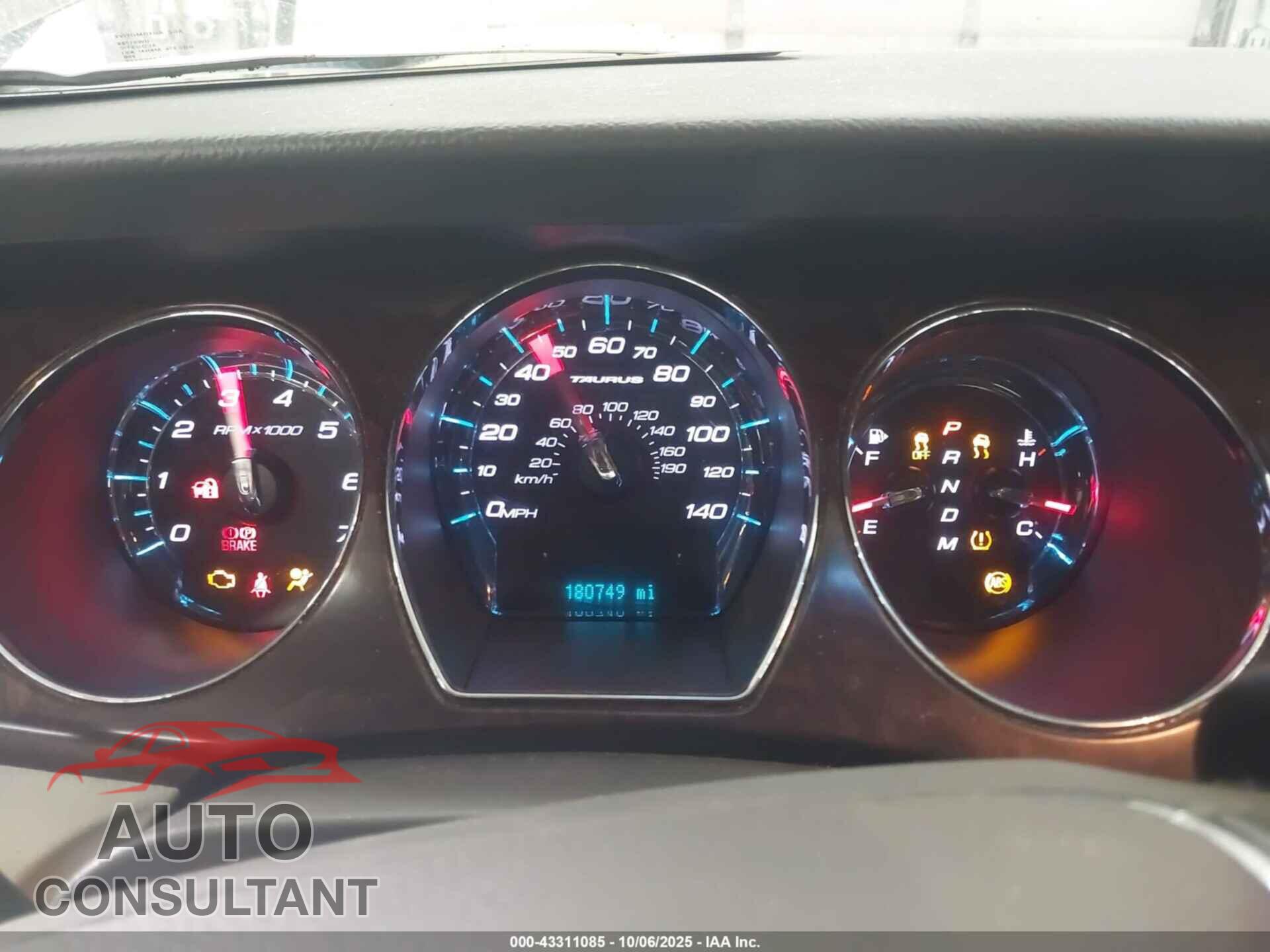 FORD TAURUS 2012 - 1FAHP2EW0CG114749