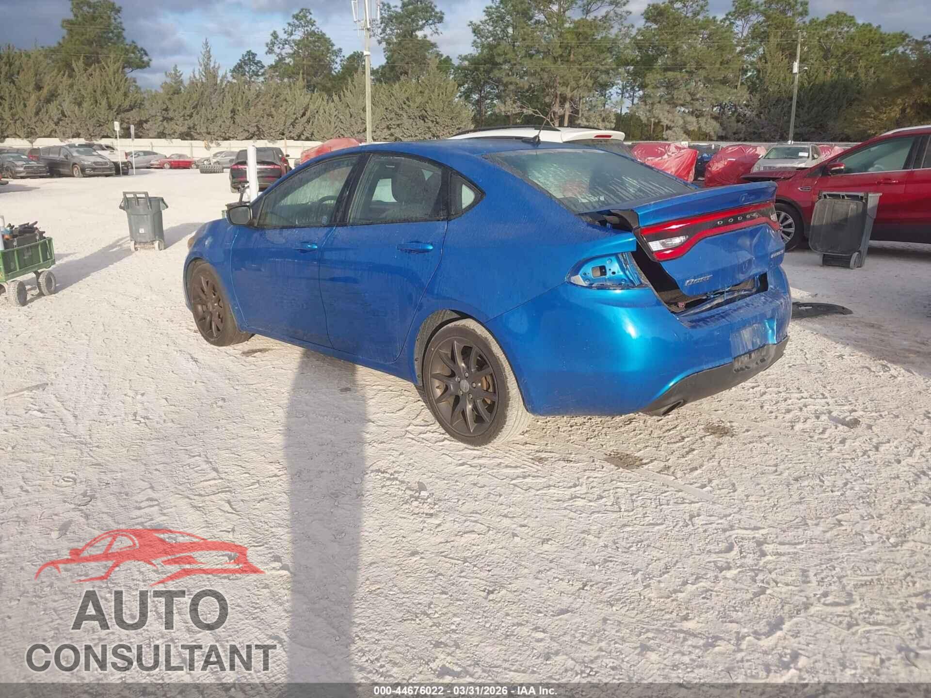 DODGE DART 2015 - 1C3CDFBB3FD278237
