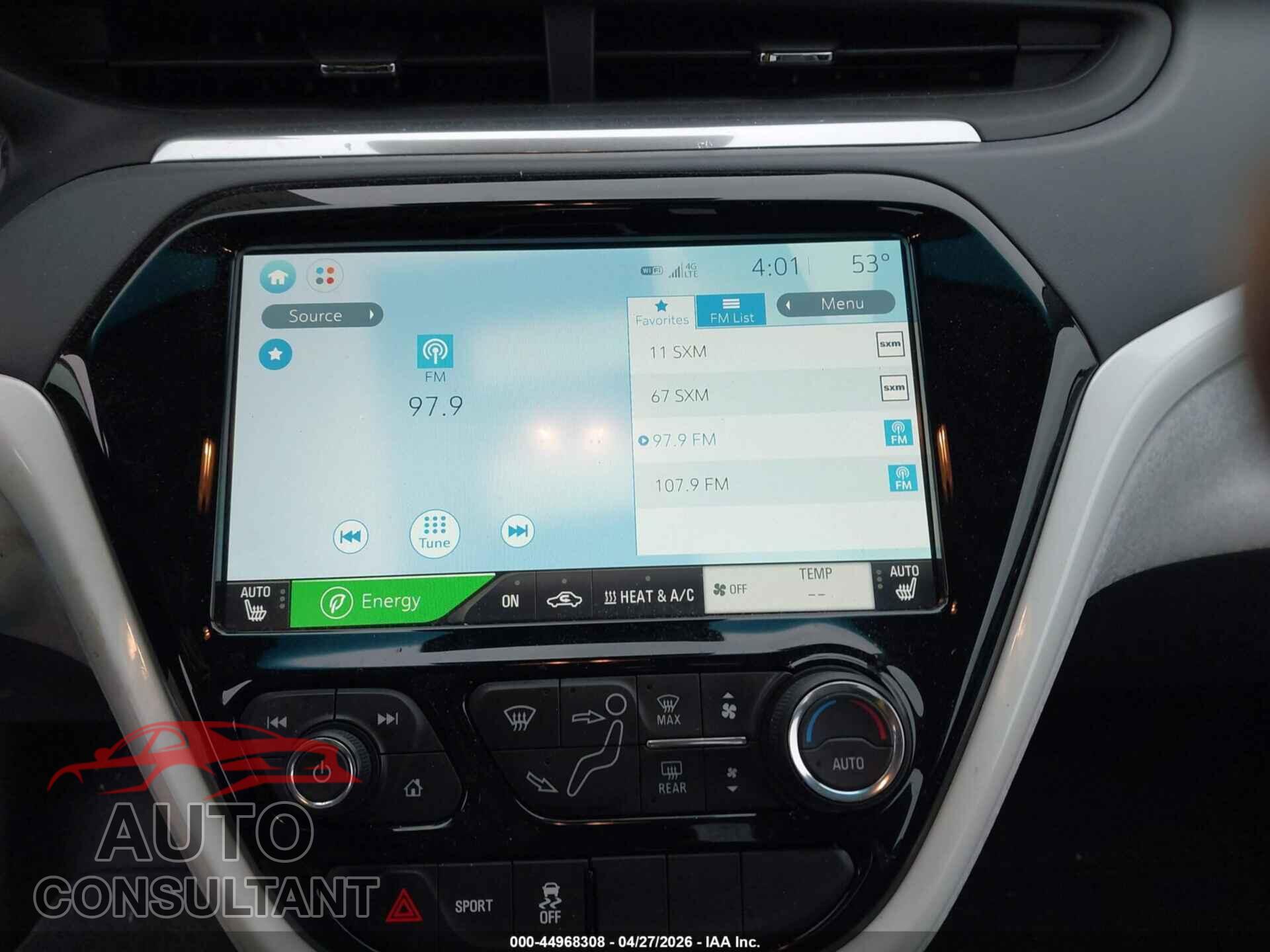 CHEVROLET BOLT EV 2017 - 1G1FX6S0XH4179134