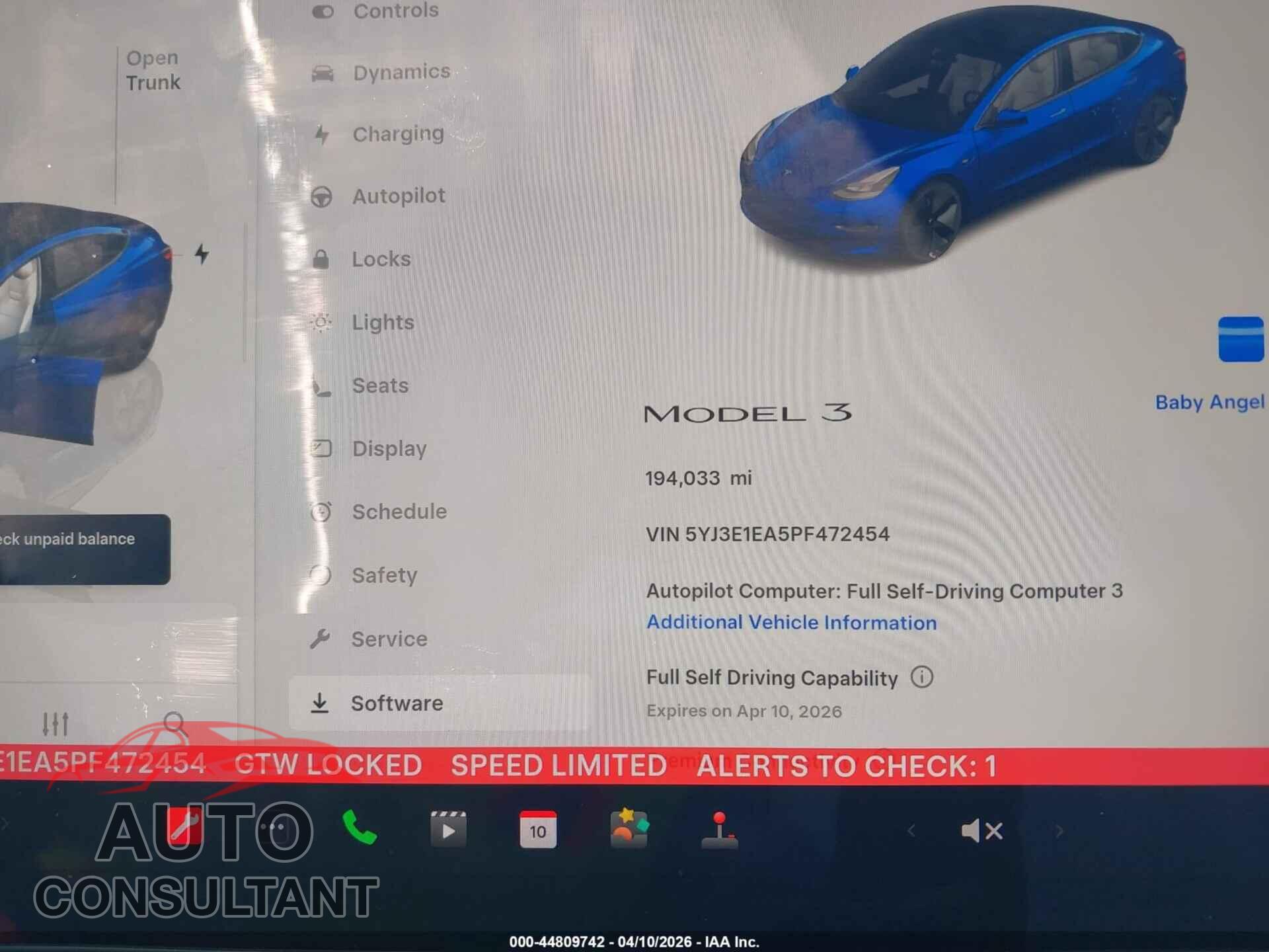 TESLA MODEL 3 2023 - 5YJ3E1EA5PF472454