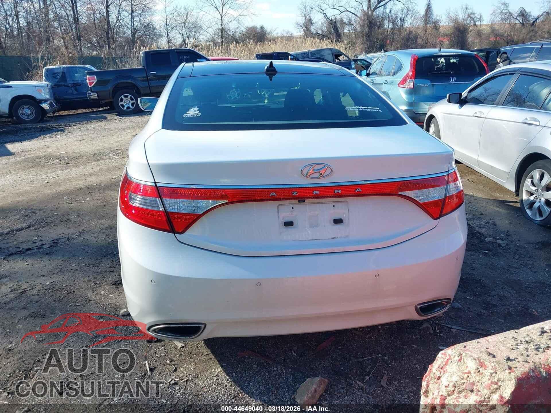 HYUNDAI AZERA 2012 - KMHFH4JG6CA169097