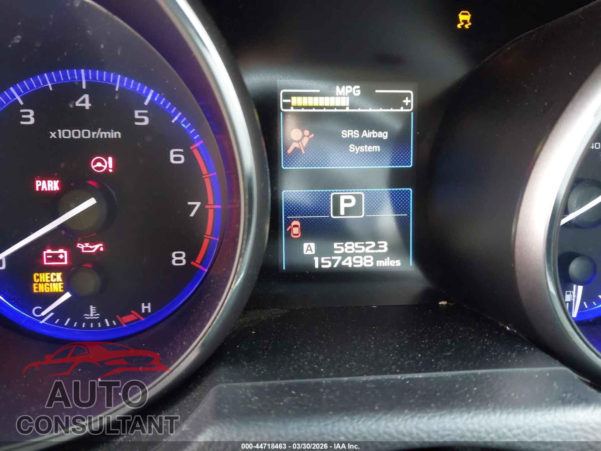 SUBARU OUTBACK 2017 - 4S4BSADC0H3206468