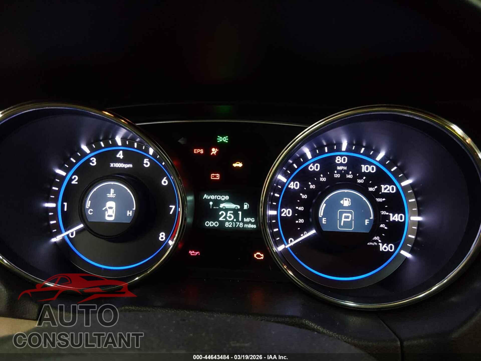 HYUNDAI SONATA 2012 - 5NPEC4AC2CH363694