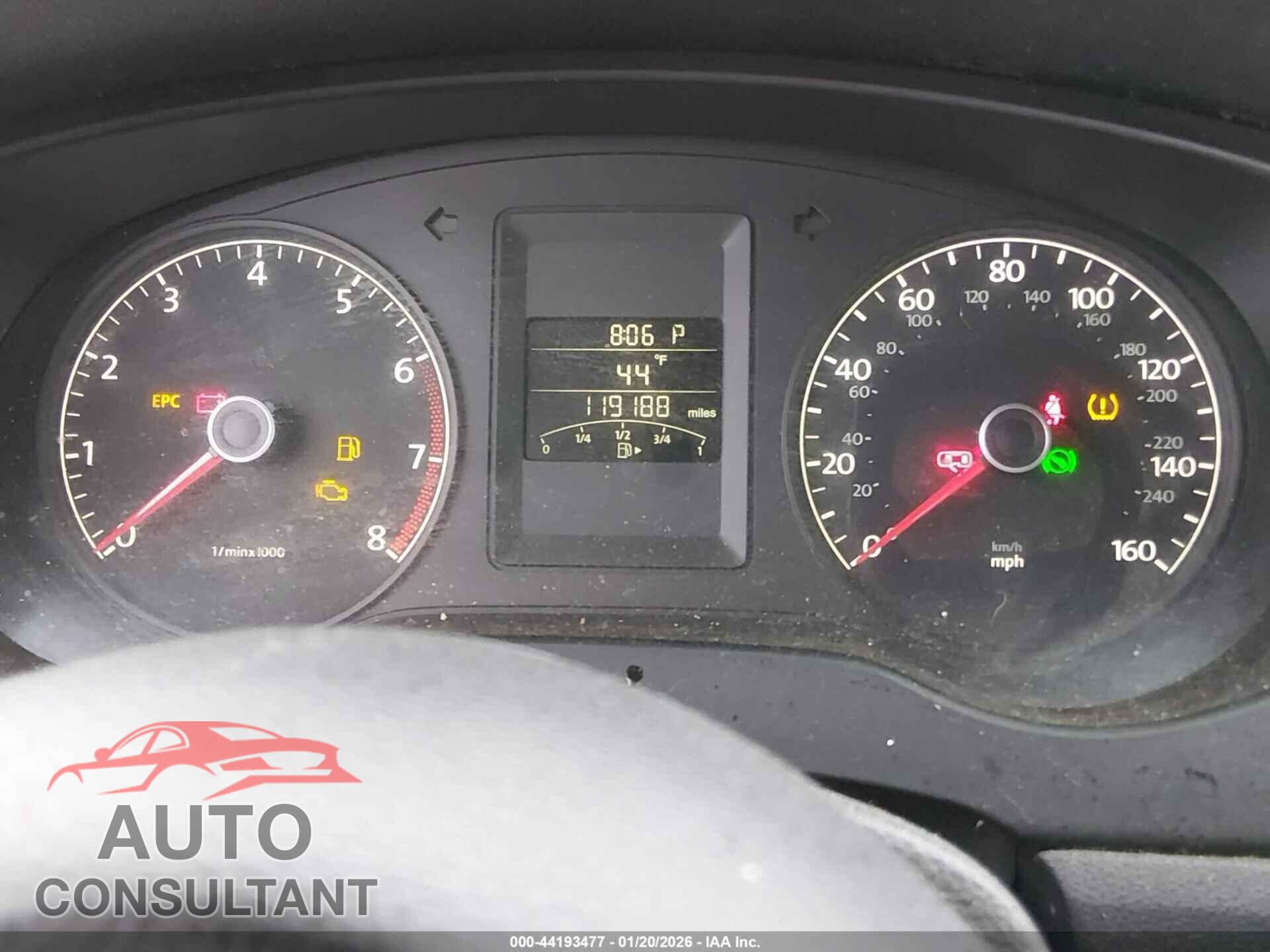 VOLKSWAGEN JETTA 2012 - 3VW2K7AJ4CM406977