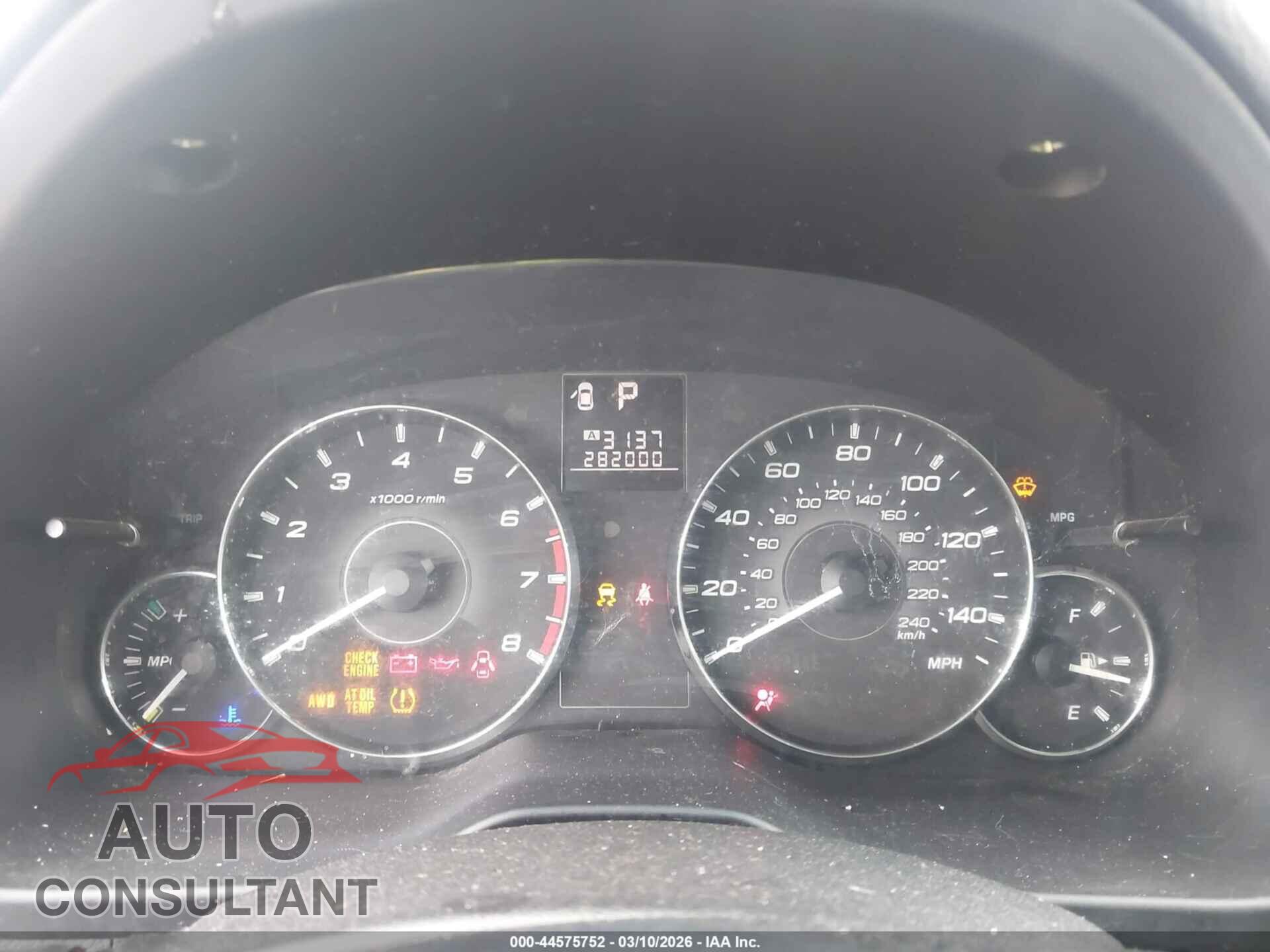 SUBARU OUTBACK 2011 - 4S4BRBKC1B3315940