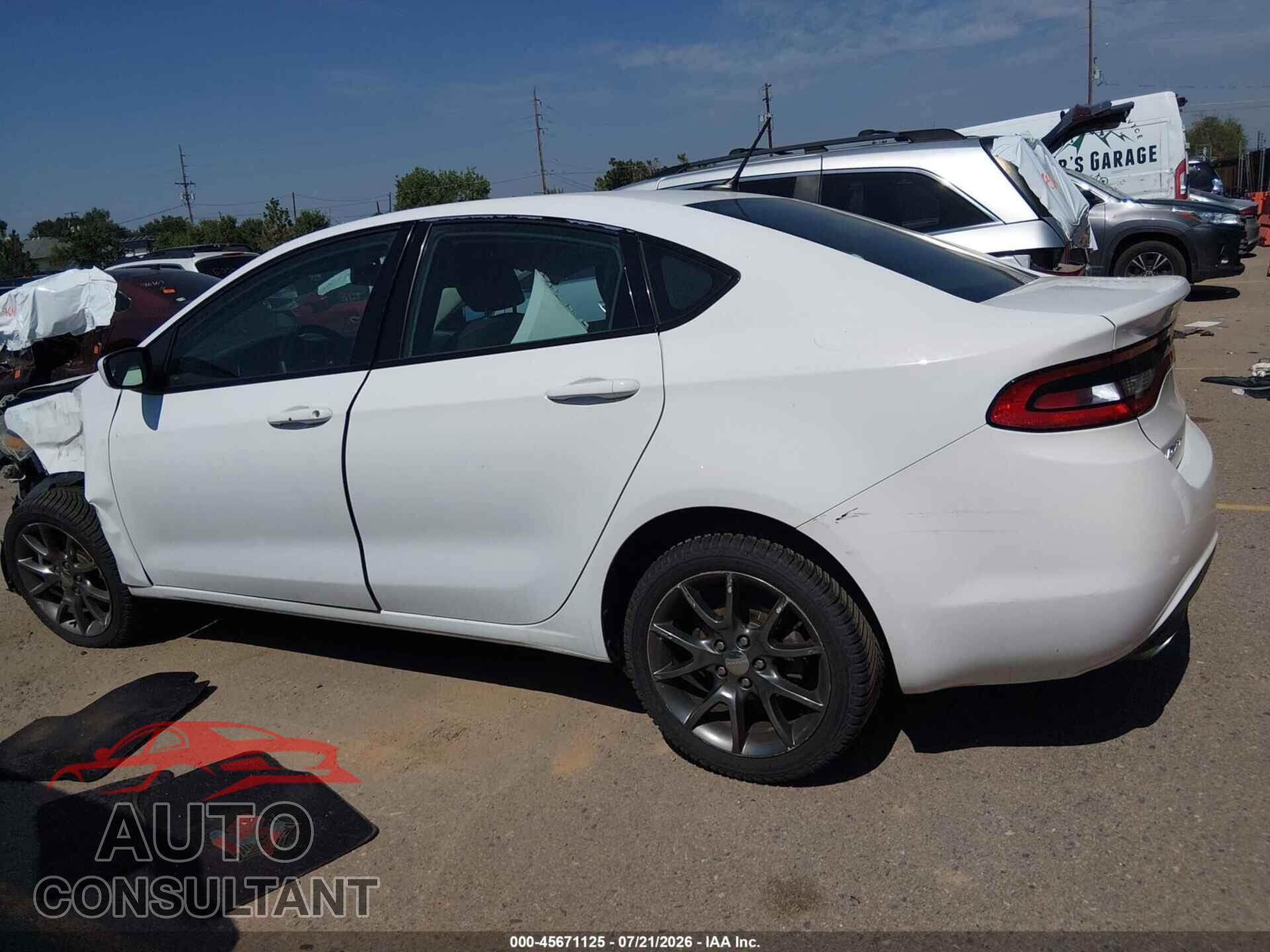 DODGE DART 2013 - 1C3CDFBA2DD300362