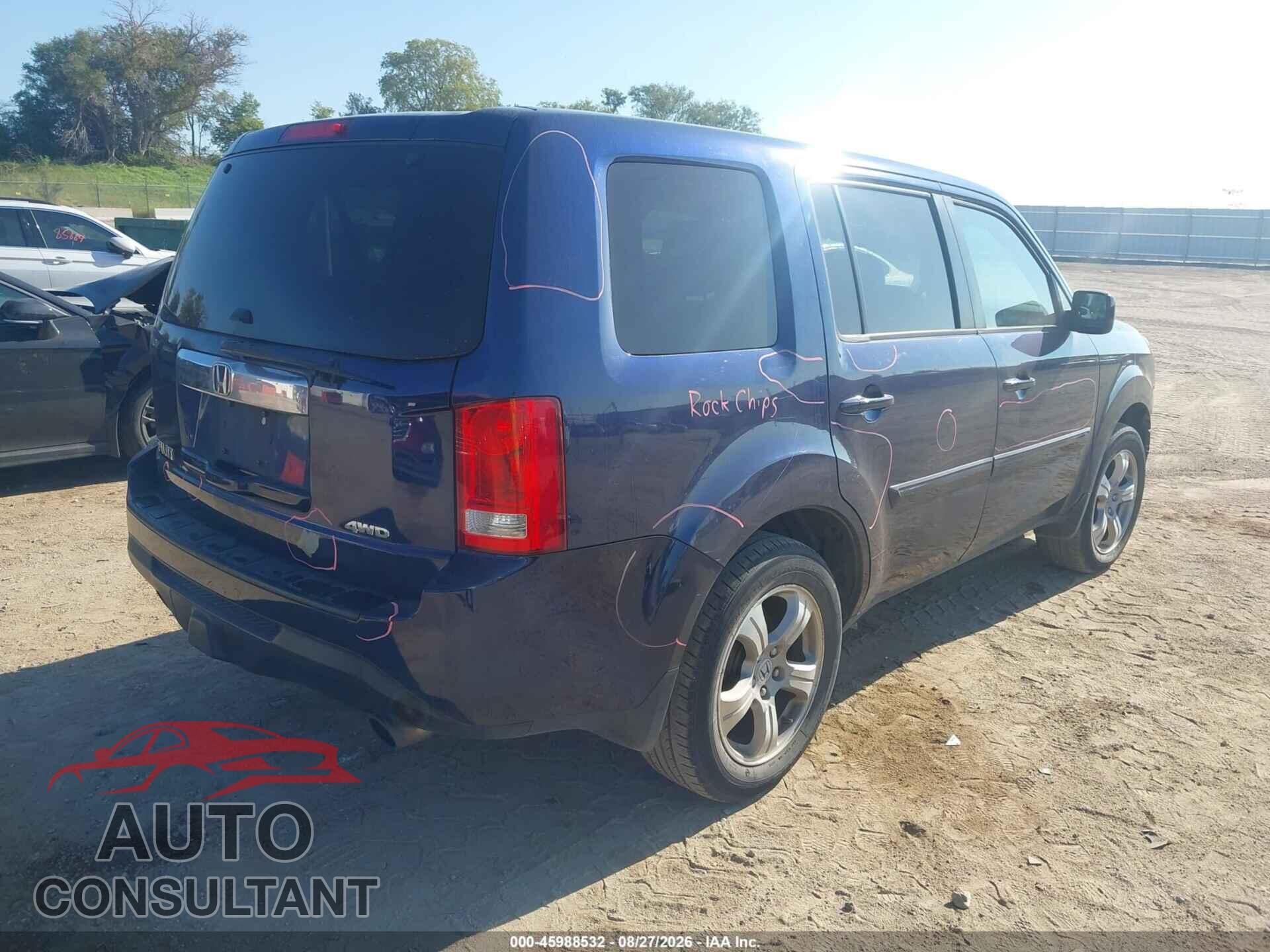 HONDA PILOT 2013 - 5FNYF4H64DB066334