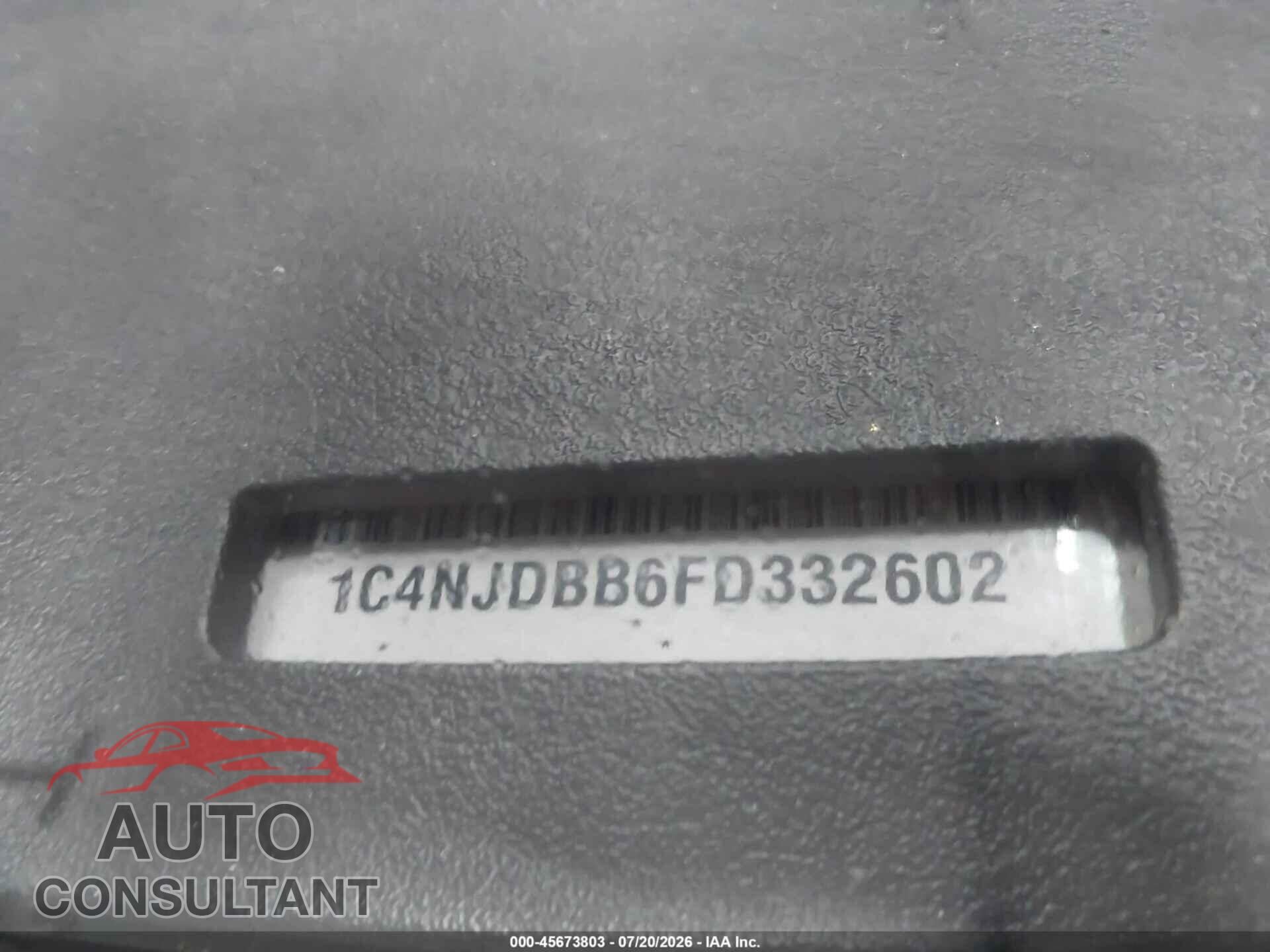 JEEP COMPASS 2015 - 1C4NJDBB6FD332602