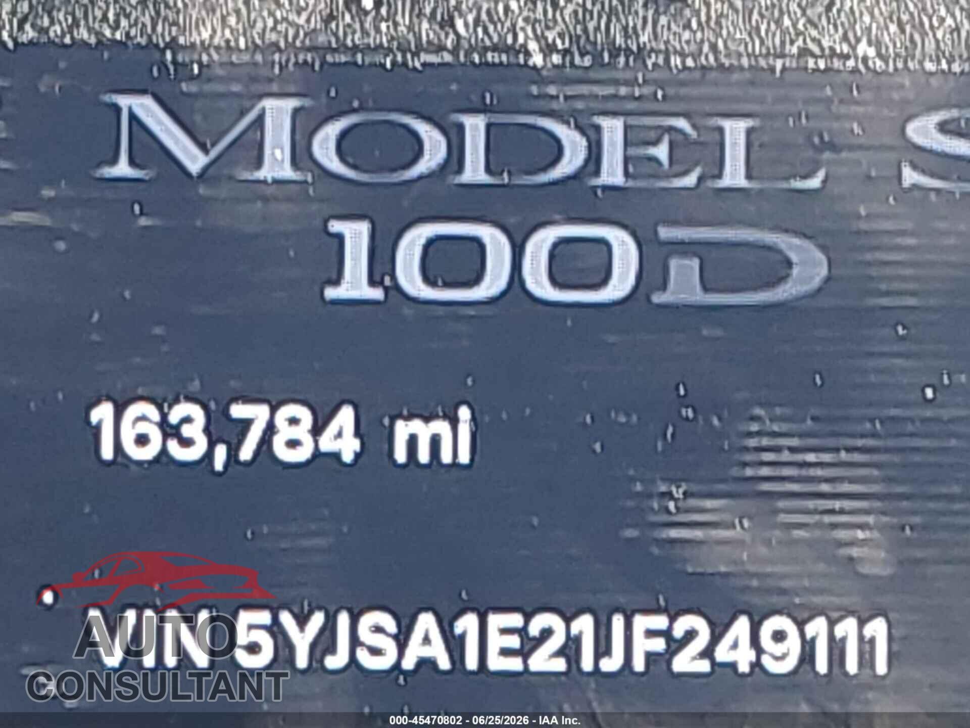 TESLA MODEL S 2018 - 5YJSA1E21JF249111