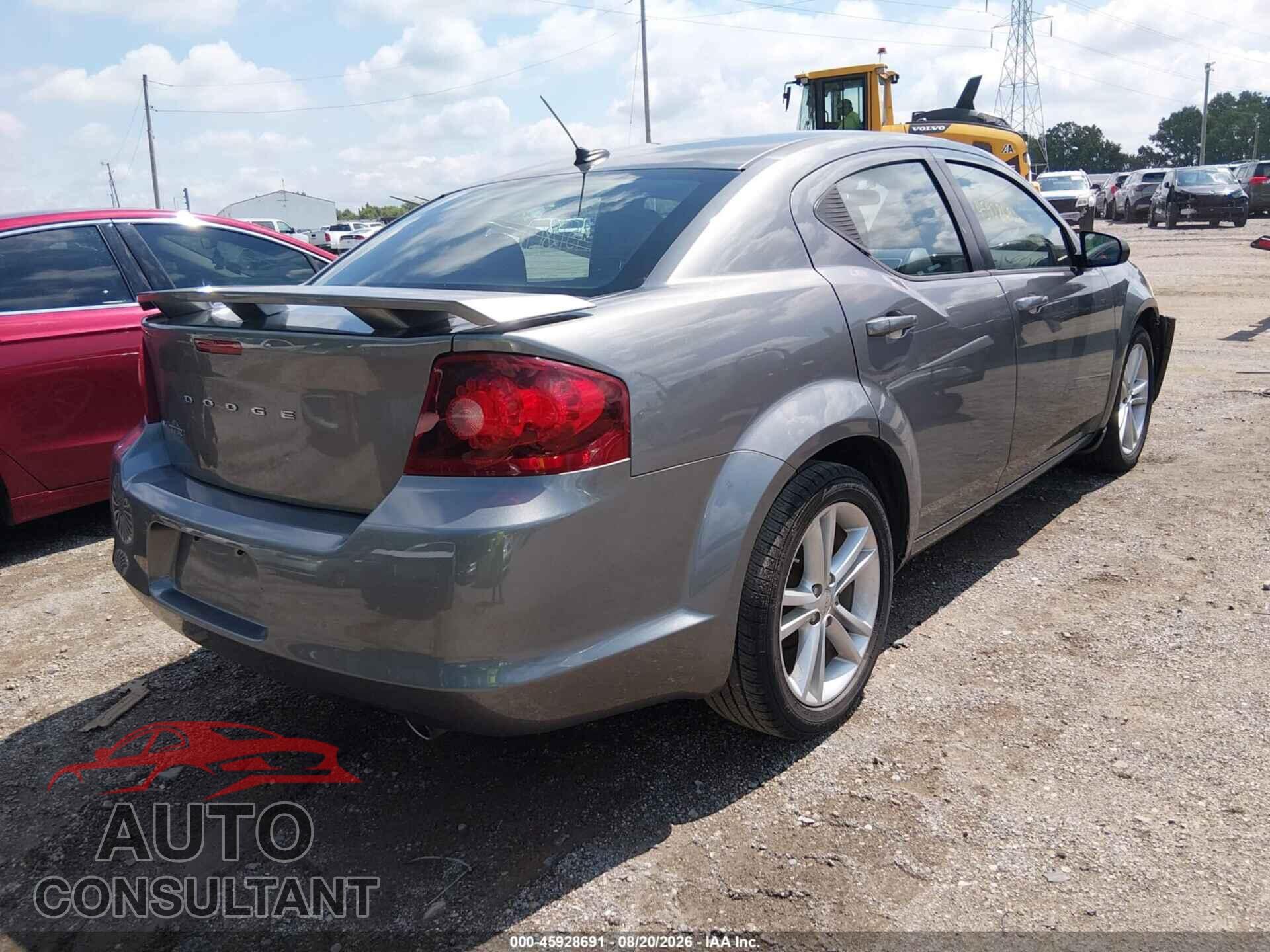 DODGE AVENGER 2013 - 1C3CDZAG6DN572222