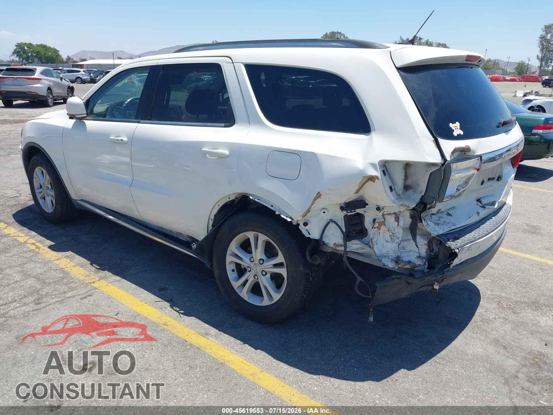 DODGE DURANGO 2012 - 1C4RDHDGXCC182777
