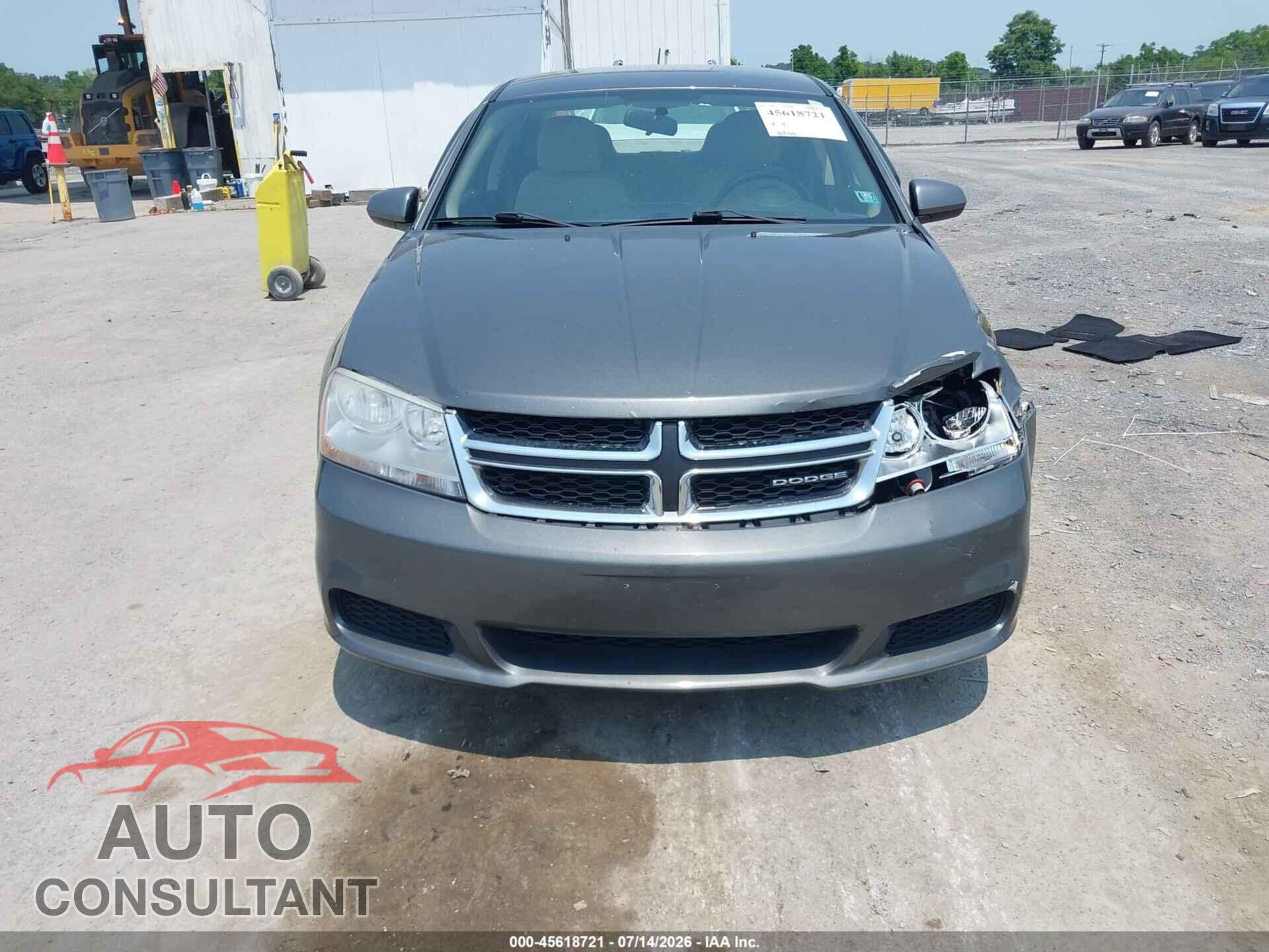 DODGE AVENGER 2012 - 1C3CDZCB0CN182247