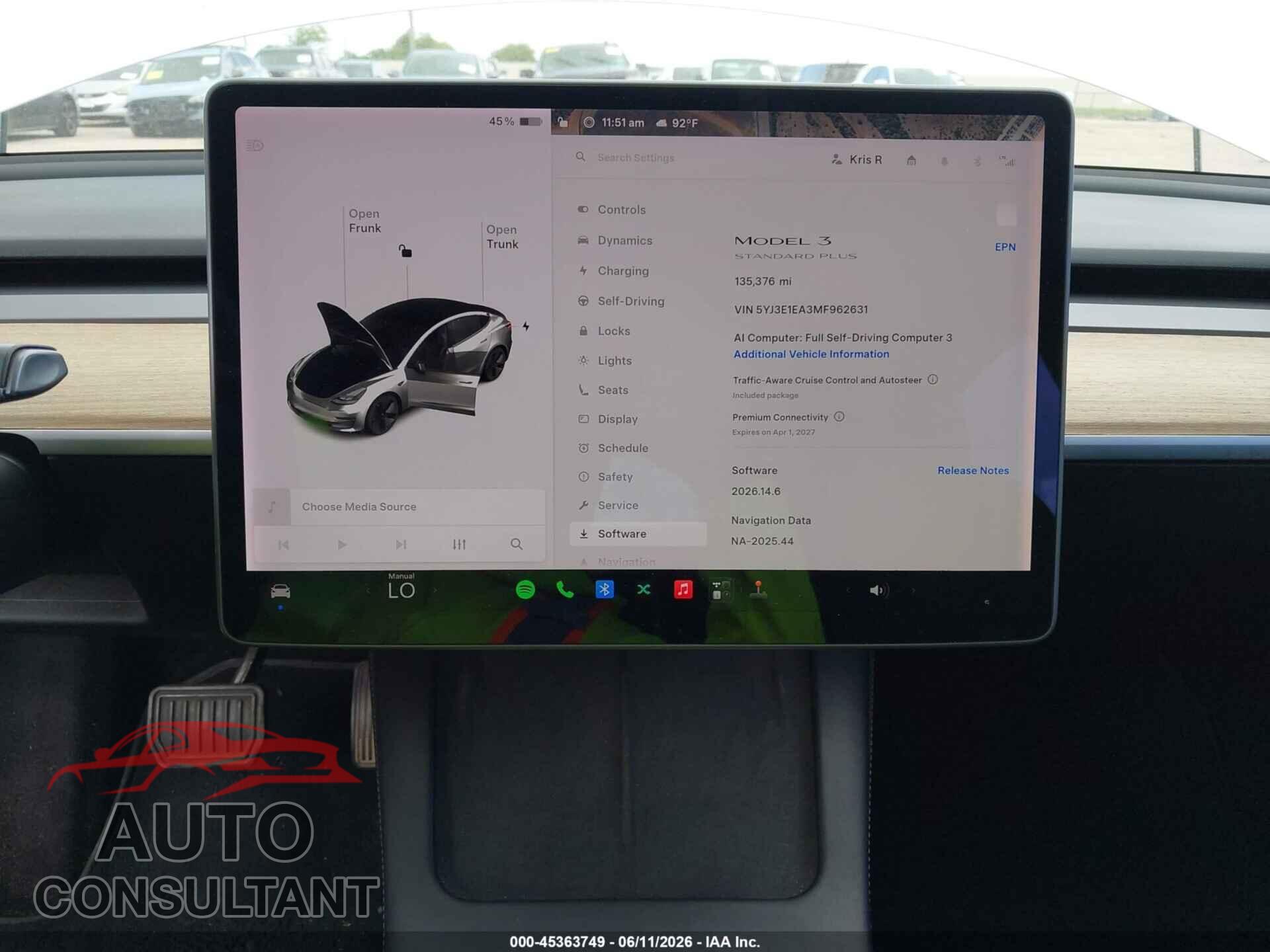 TESLA MODEL 3 2021 - 5YJ3E1EA3MF962631