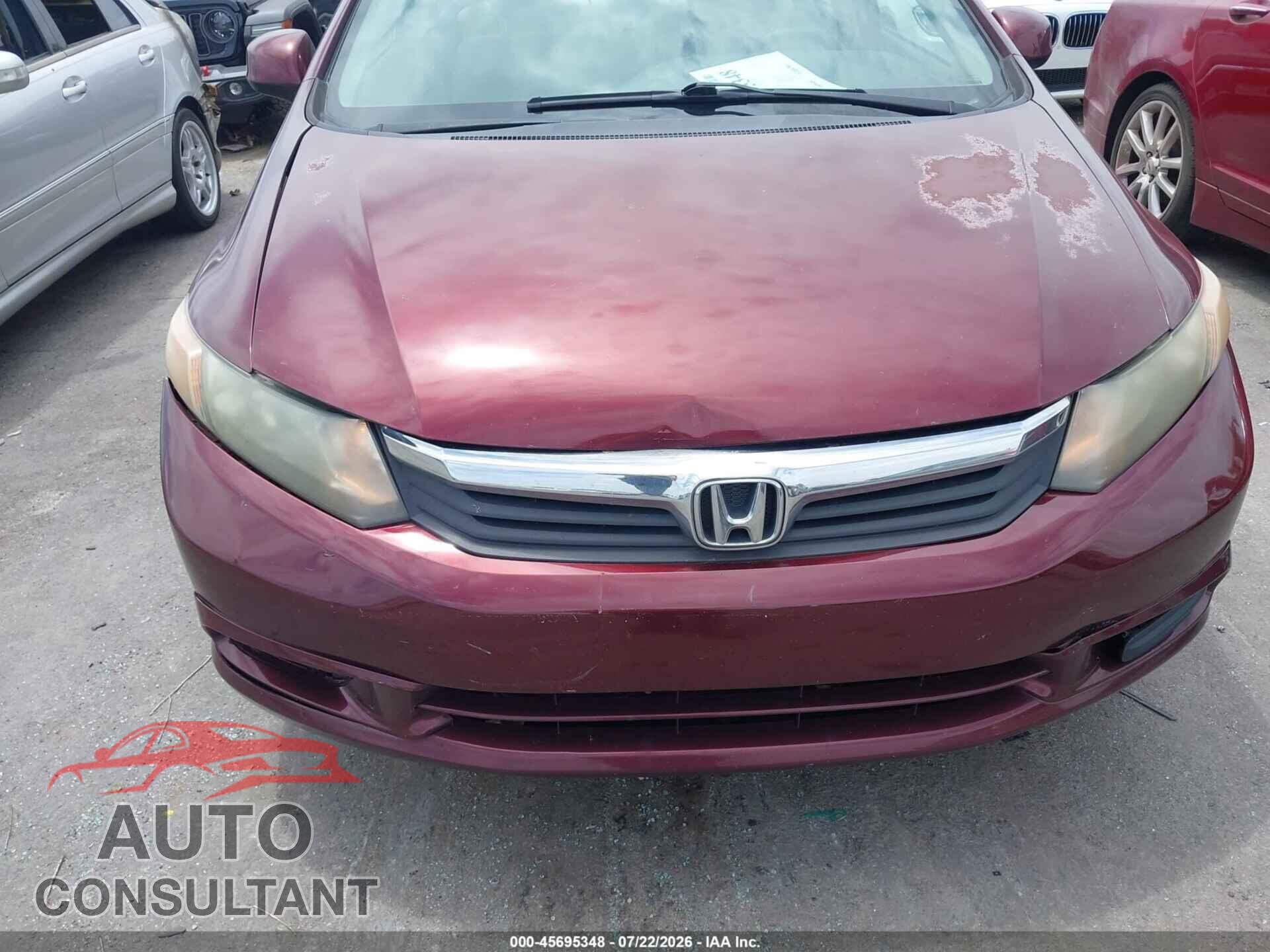 HONDA CIVIC 2012 - 2HGFB2F85CH543763