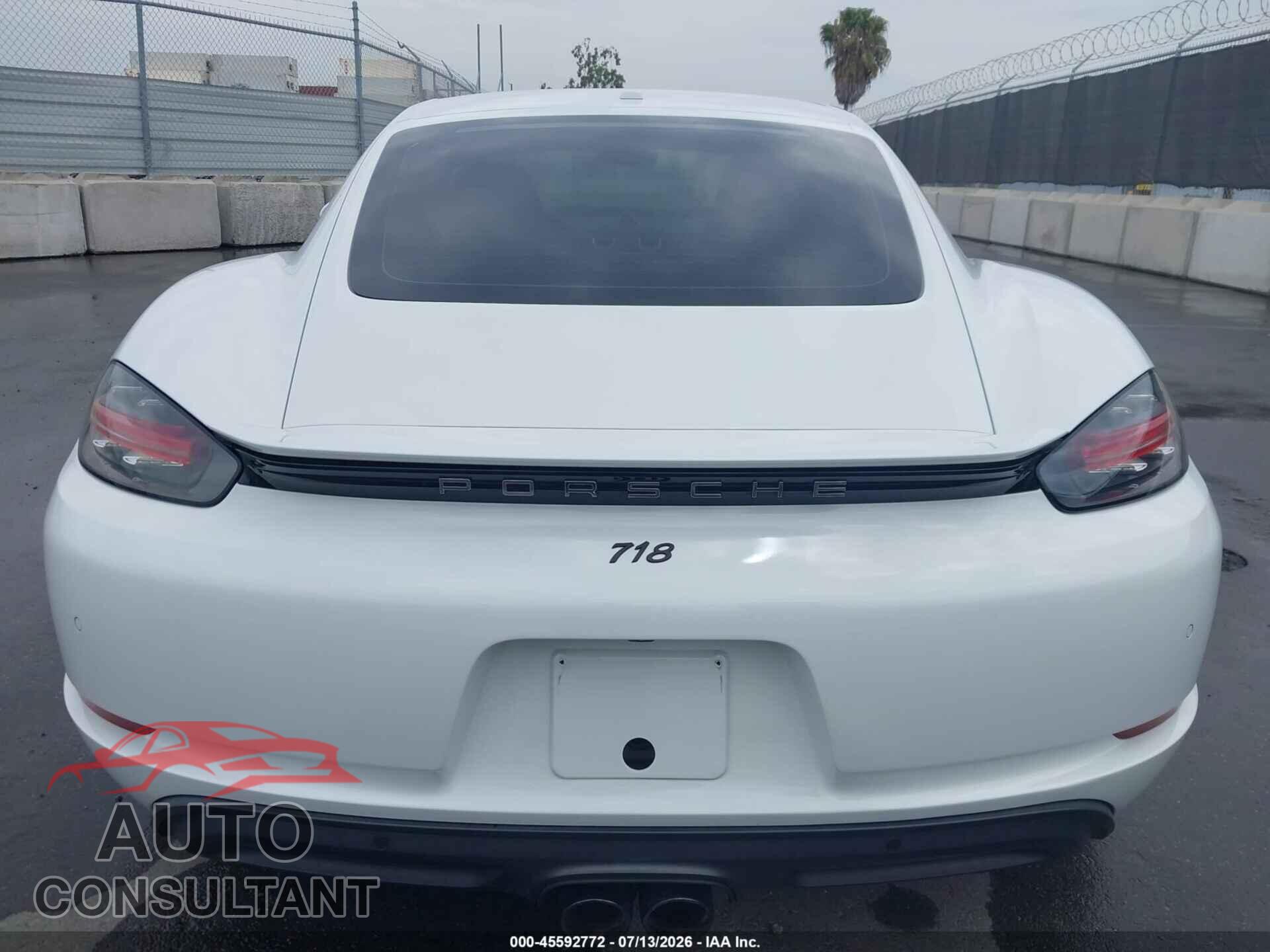 PORSCHE 718 CAYMAN 2018 - WP0AB2A89JK278092