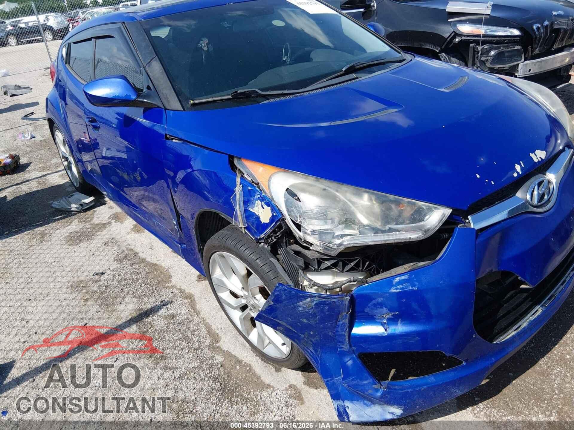 HYUNDAI VELOSTER 2012 - KMHTC6AD4CU036453