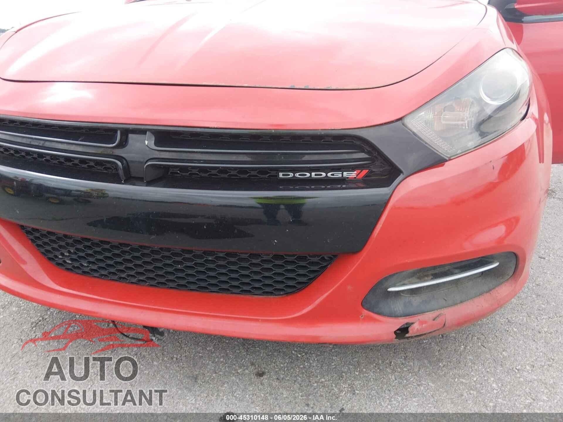 DODGE DART 2016 - 1C3CDFBB5GD762329