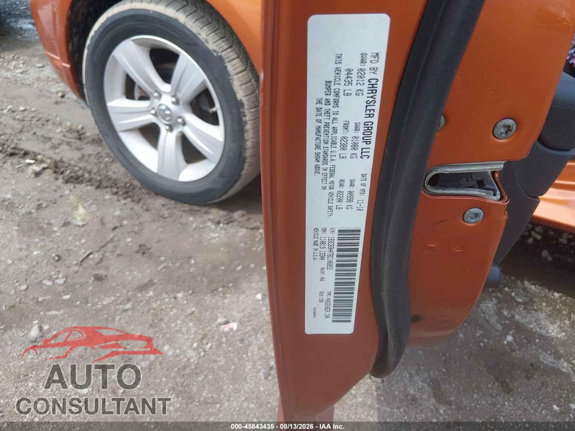 DODGE CALIBER 2011 - 1B3CB3HA7BD106853
