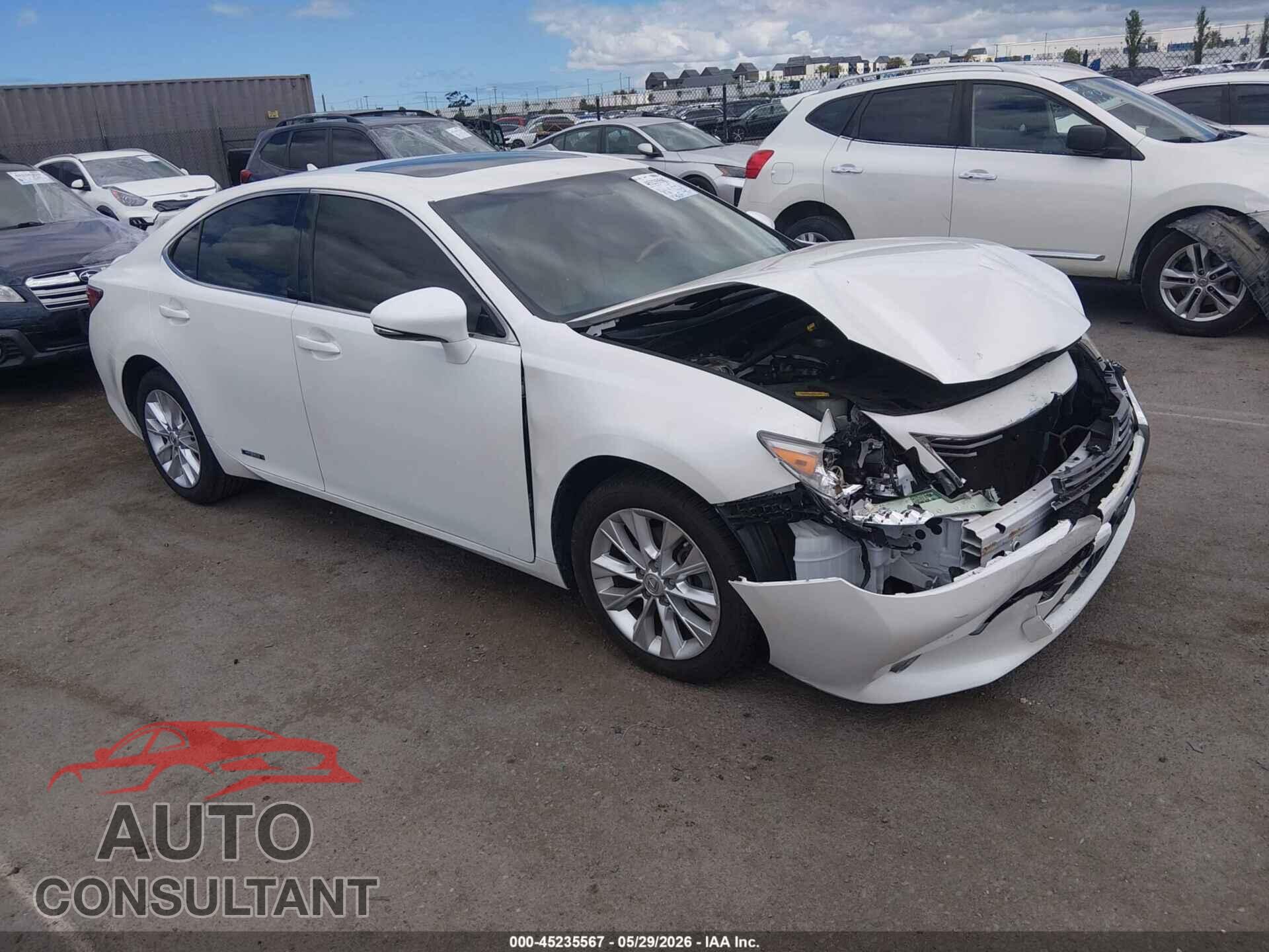 LEXUS ES 300H 2013 - JTHBW1GG2D2006438
