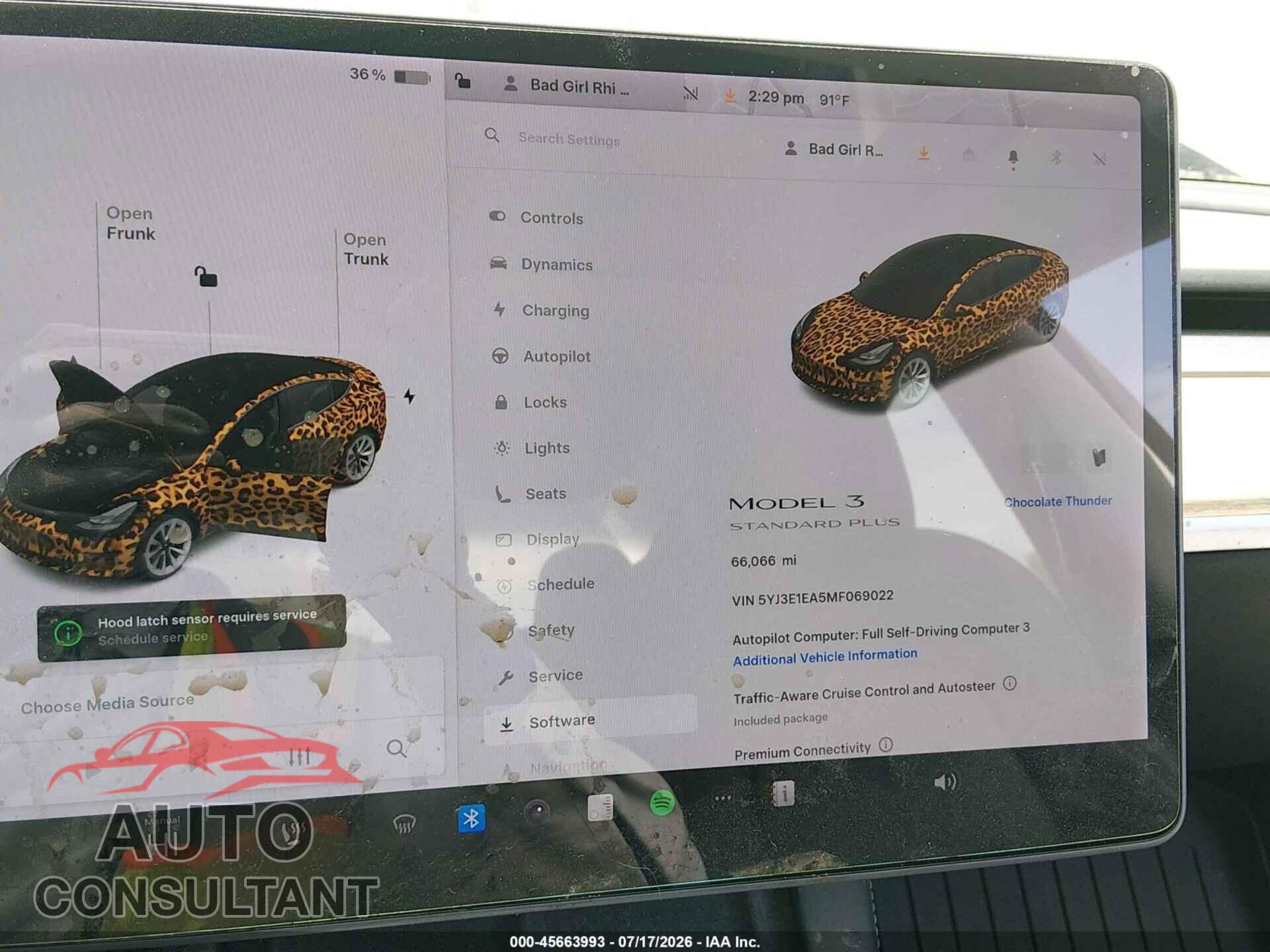 TESLA MODEL 3 2021 - 5YJ3E1EA5MF069022