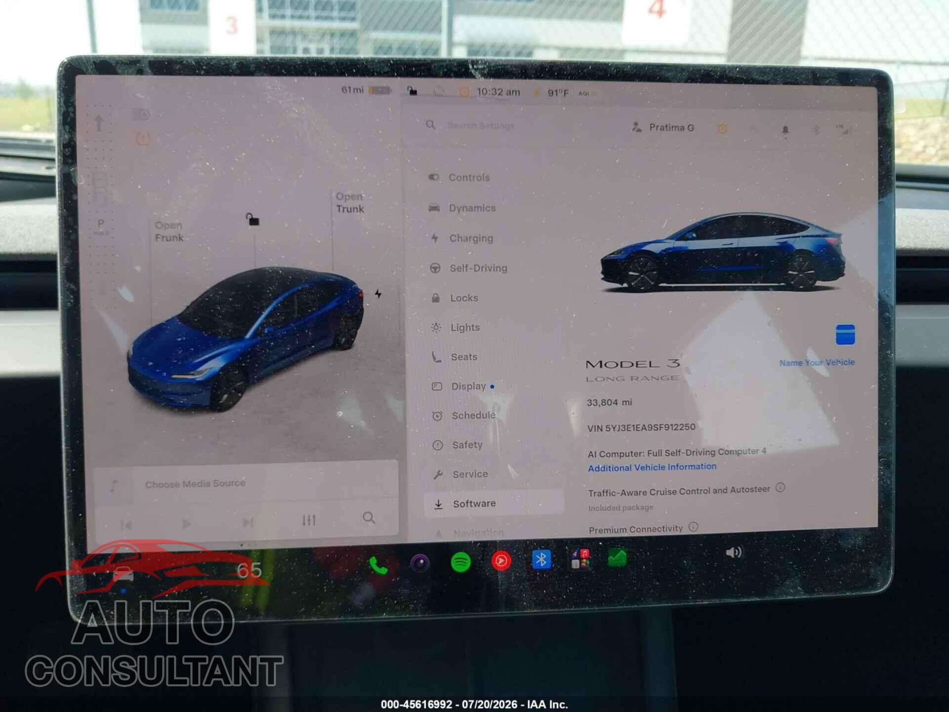 TESLA MODEL 3 2025 - 5YJ3E1EA9SF912250