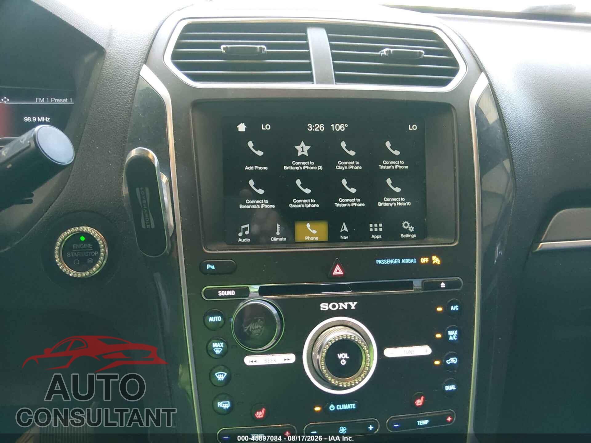 FORD EXPLORER 2018 - 1FM5K8GTXJGB13750