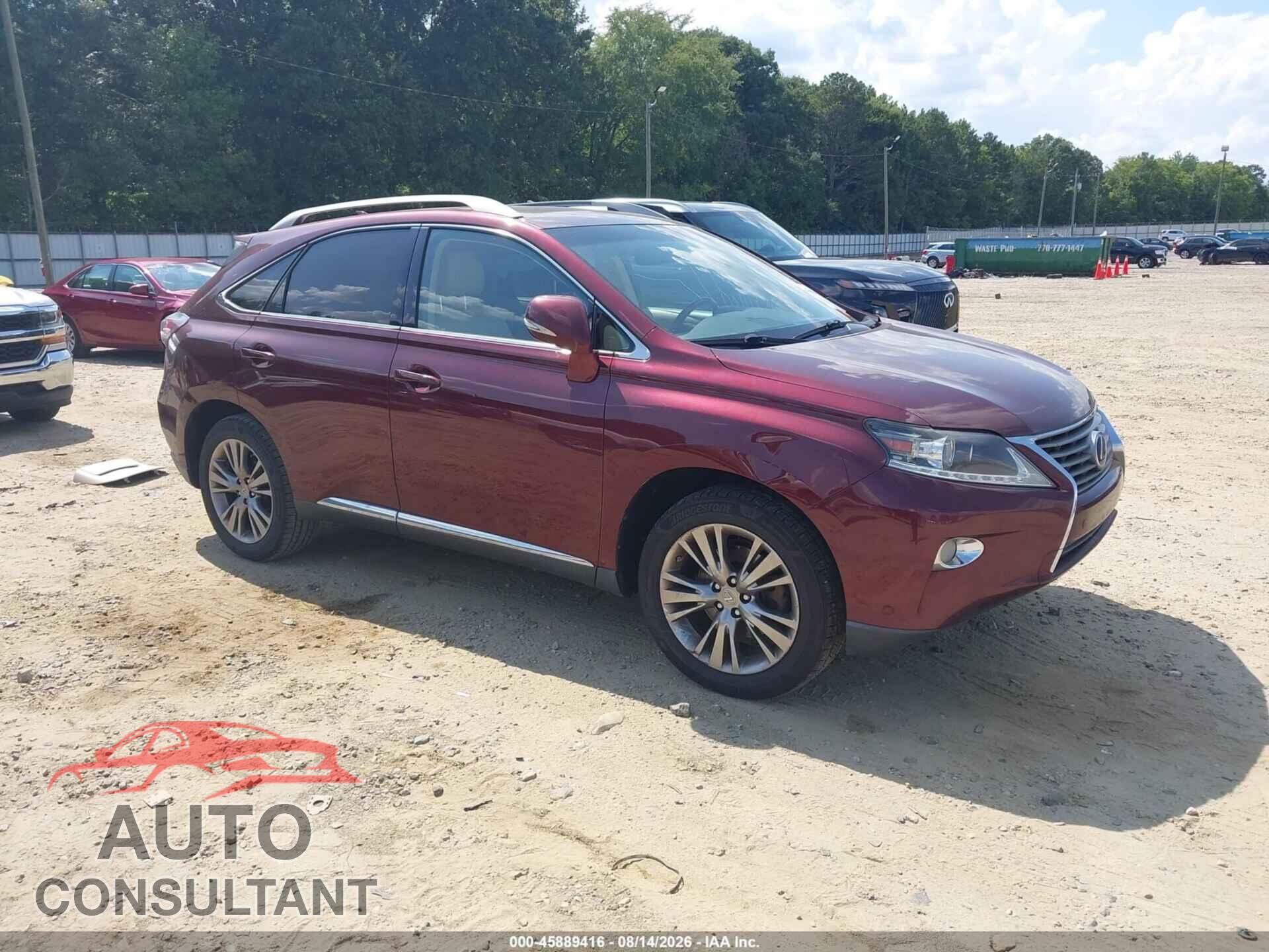 LEXUS RX 350 2014 - JTJZK1BA4E2419281