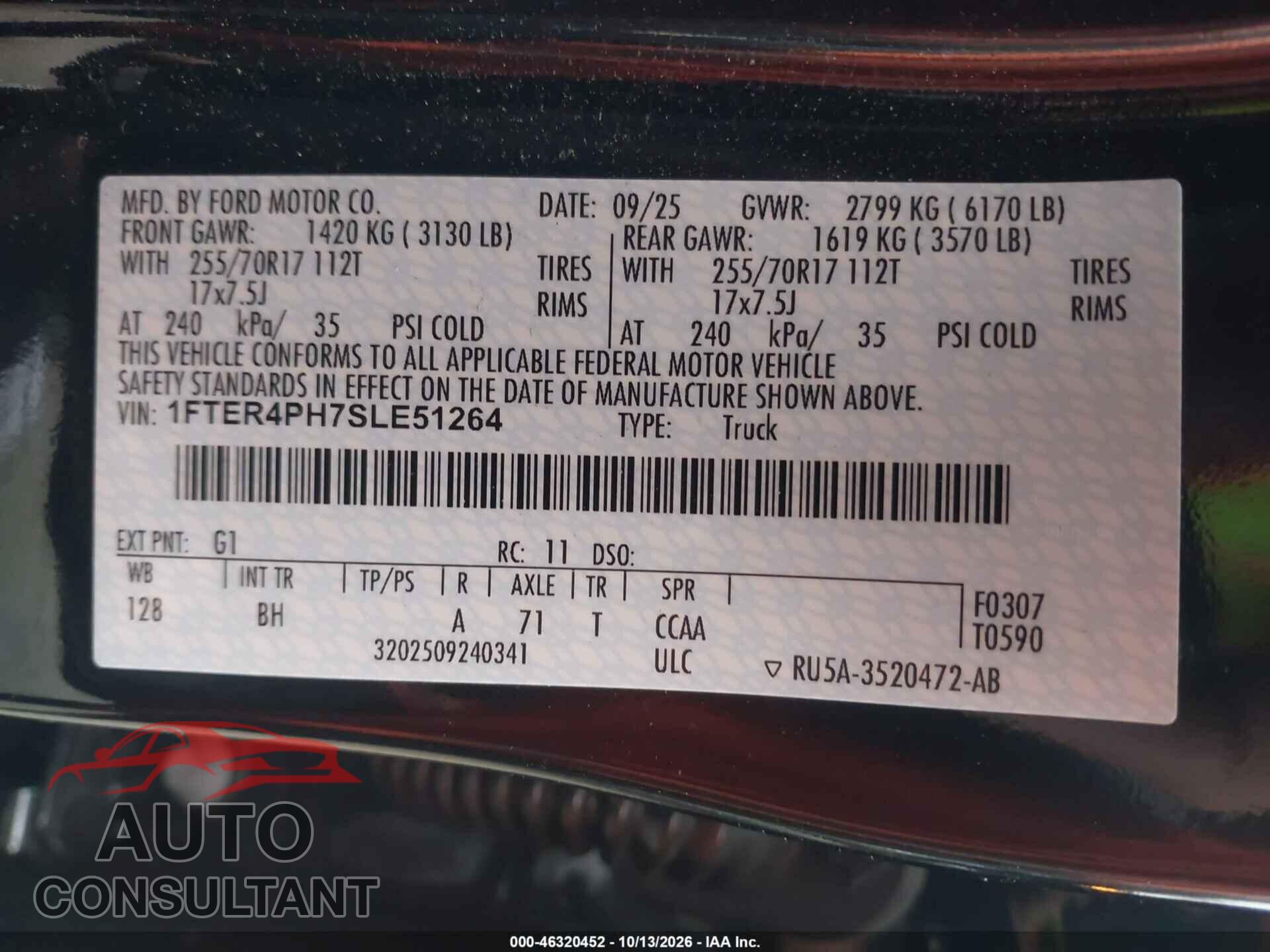 FORD RANGER 2025 - 1FTER4PH7SLE51264