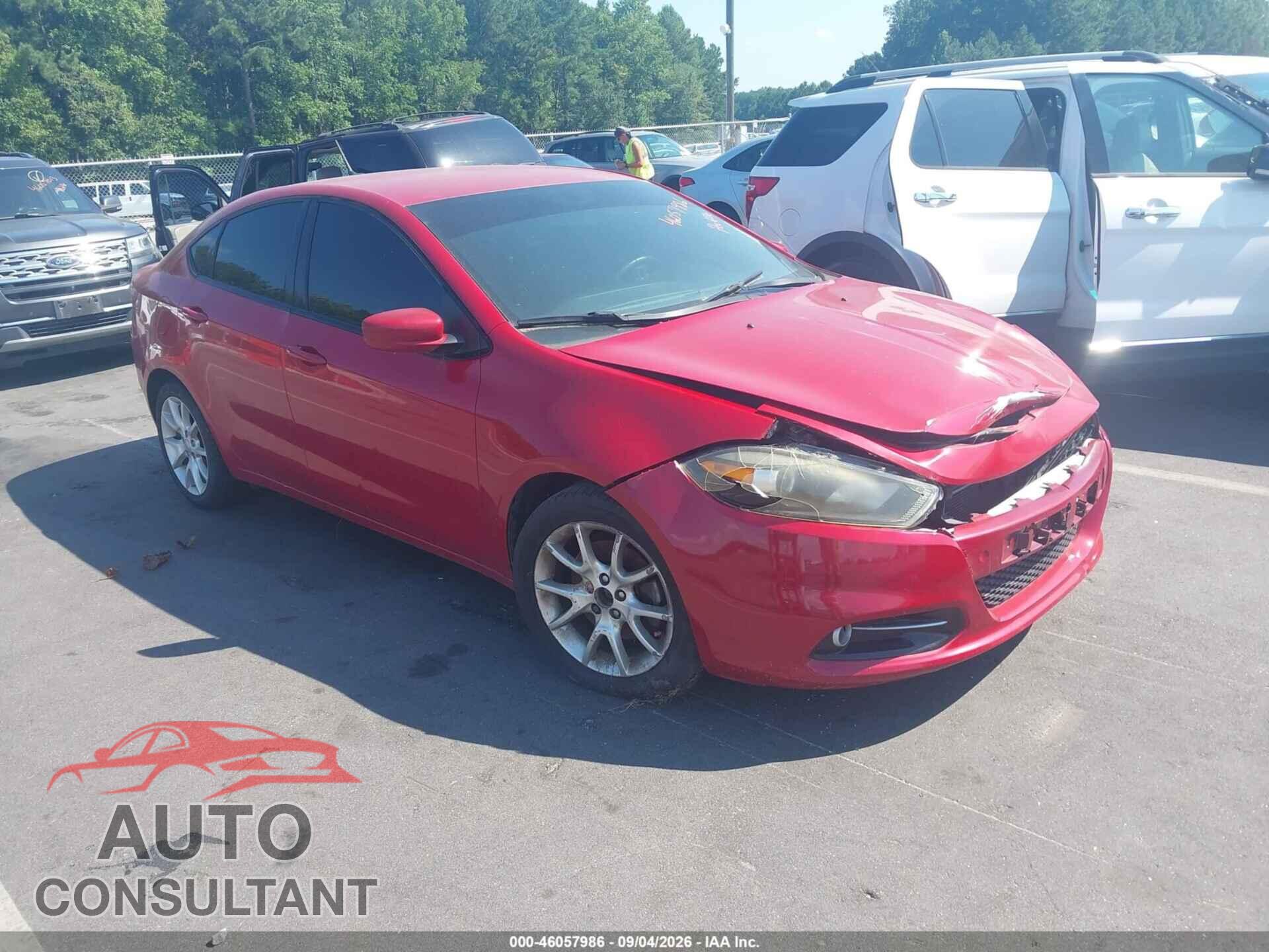 DODGE DART 2013 - 1C3CDFBA1DD334499