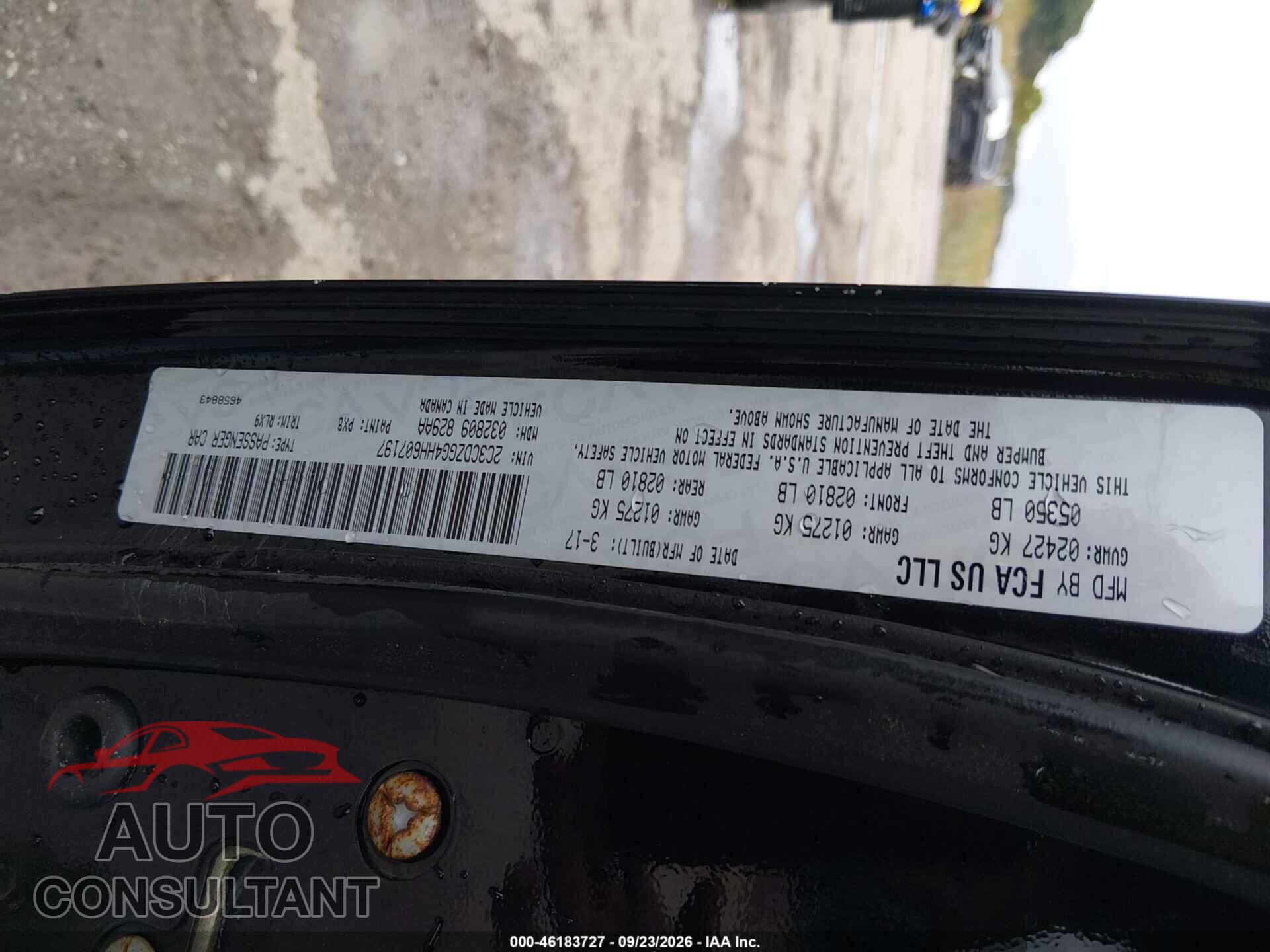 DODGE CHALLENGER 2017 - 2C3CDZGG4HH607197