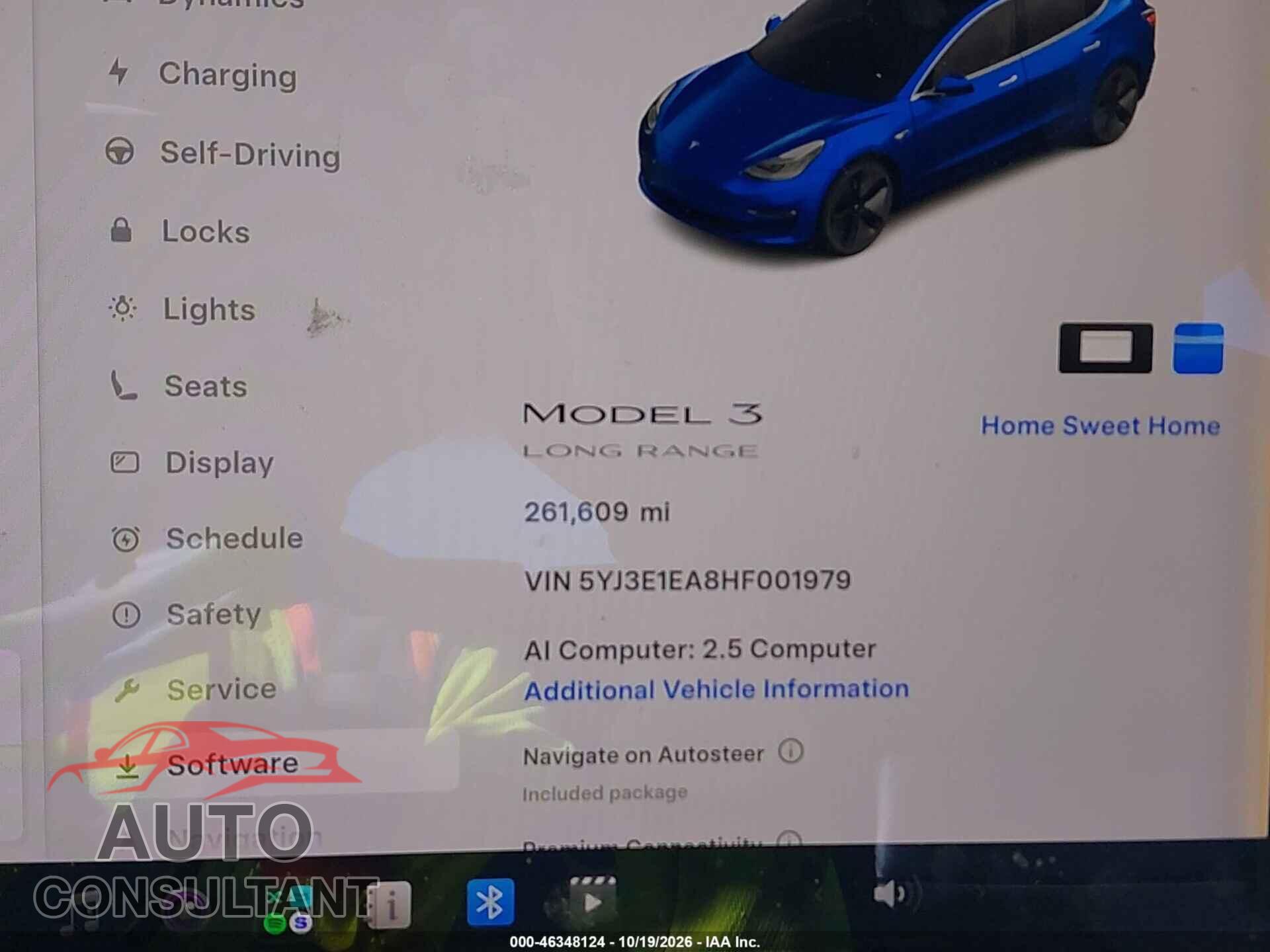 TESLA MODEL 3 2017 - 5YJ3E1EA8HF001979