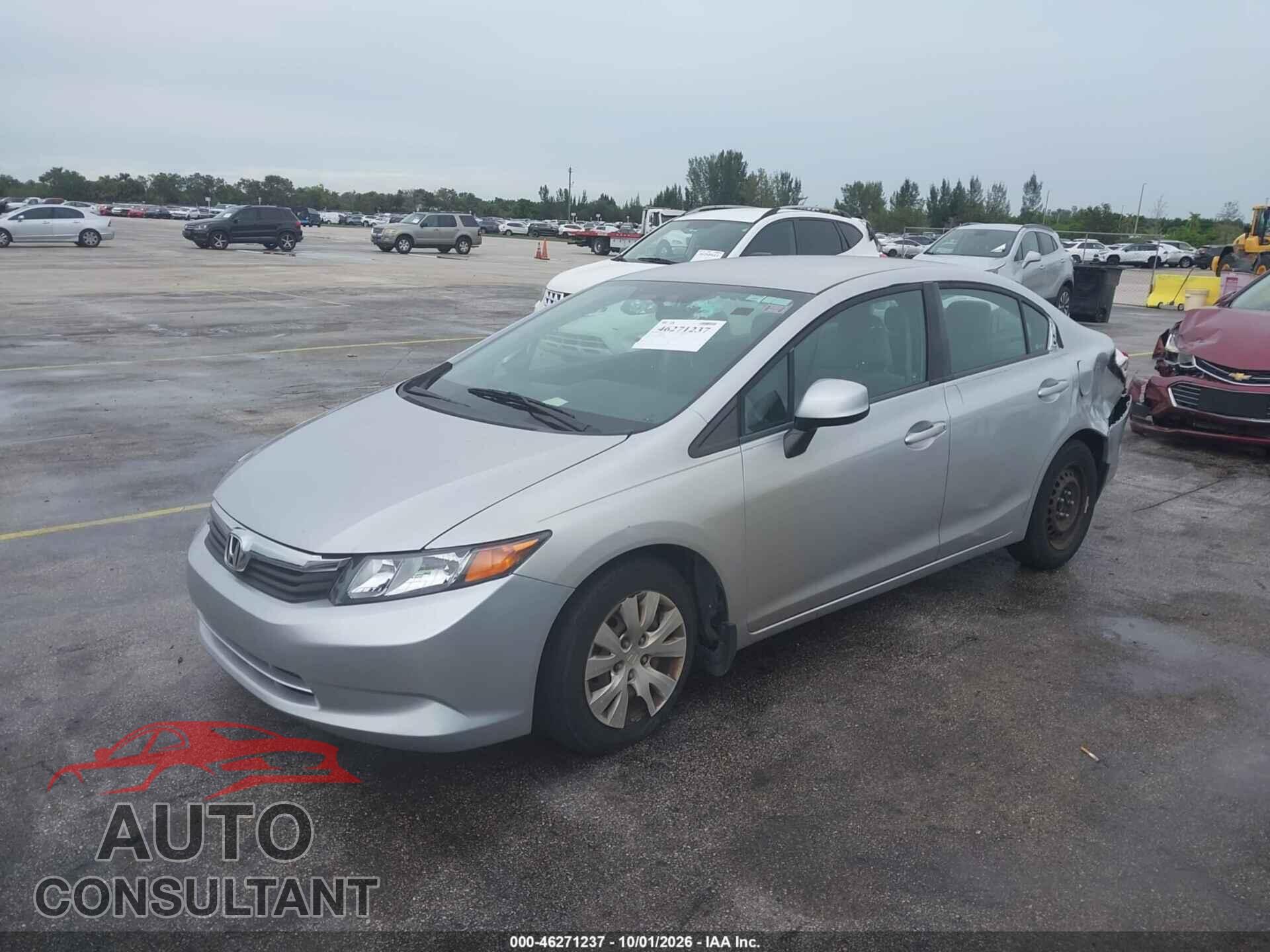 HONDA CIVIC 2012 - 19XFB2F56CE067510