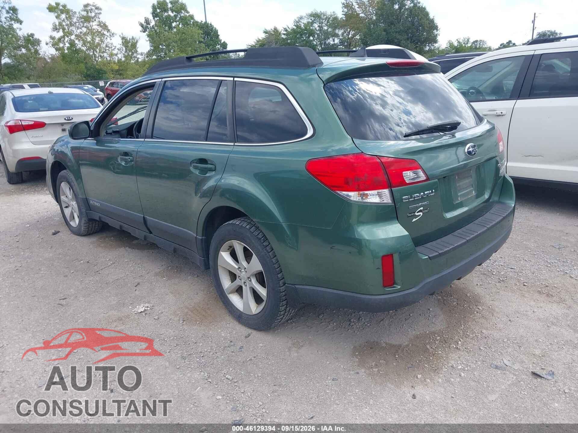 SUBARU OUTBACK 2013 - 4S4BRBLC9D3225131