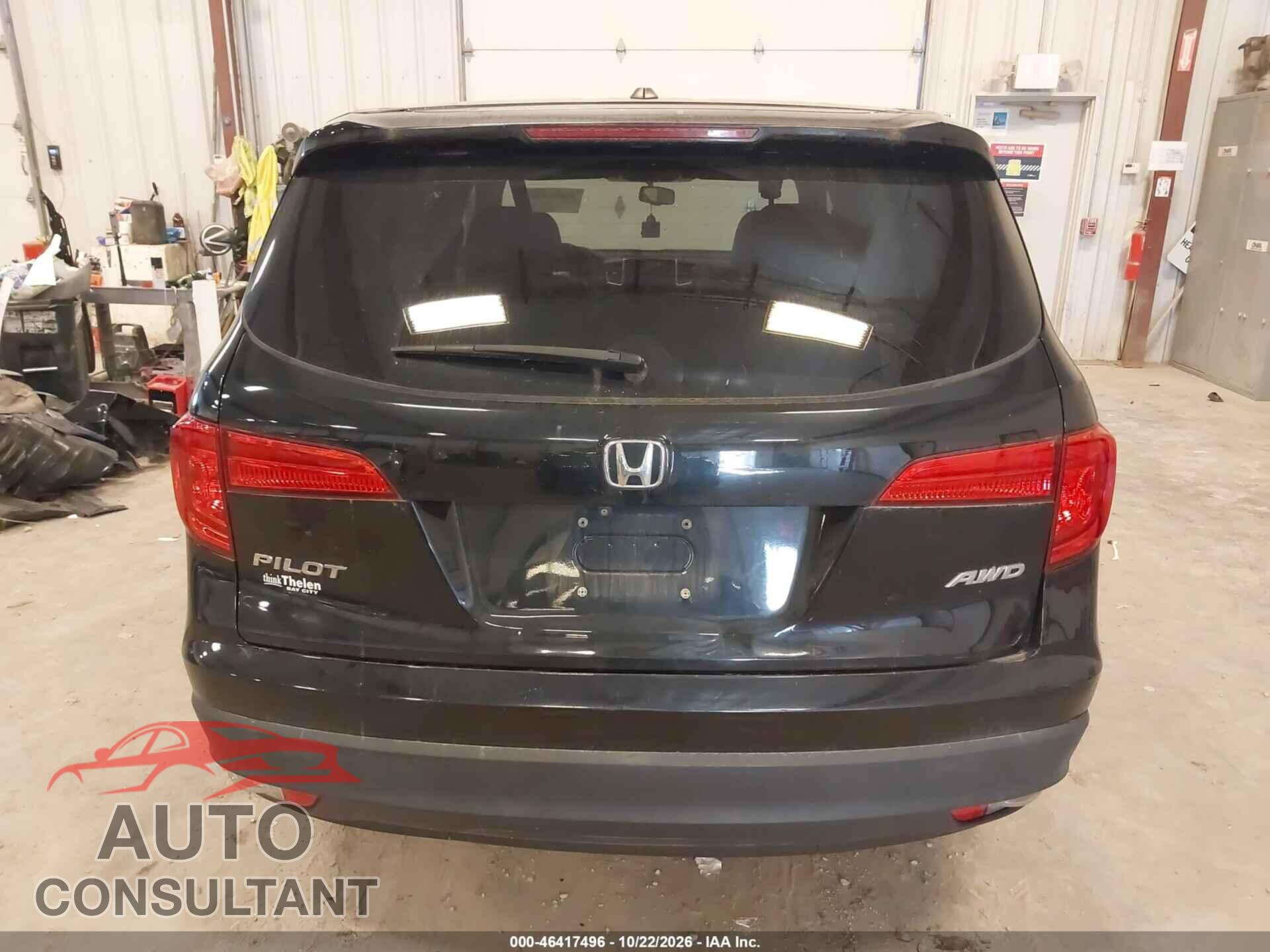 HONDA PILOT 2017 - 5FNYF6H59HB009359