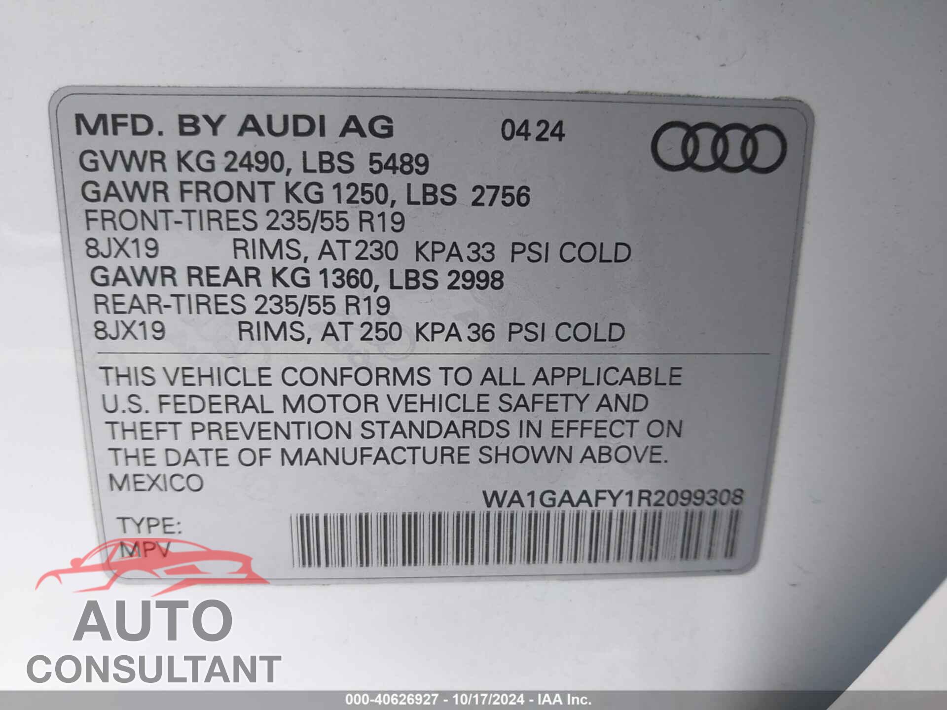 AUDI Q5 2024 - WA1GAAFY1R2099308