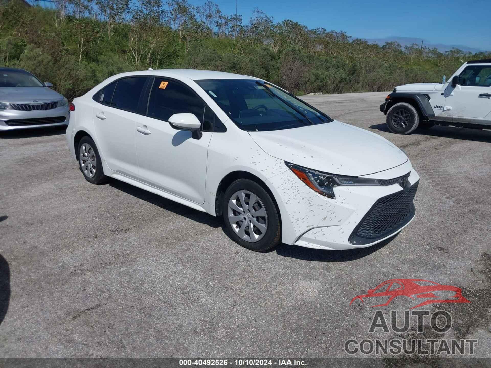 TOYOTA COROLLA 2020 - JTDEPRAE0LJ050492